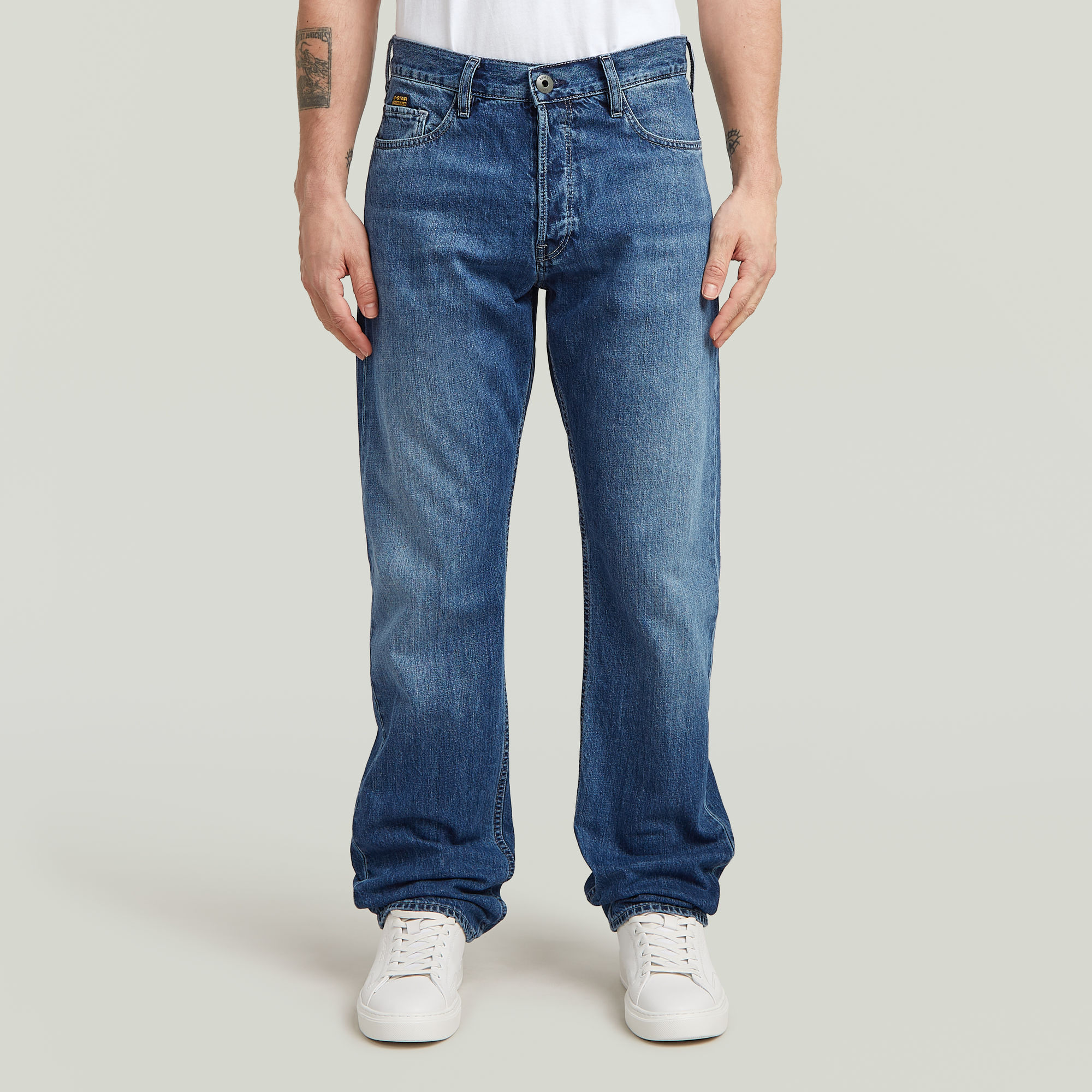 G-Star RAW Dakota Regular Straight Jeans Midden blauw Heren