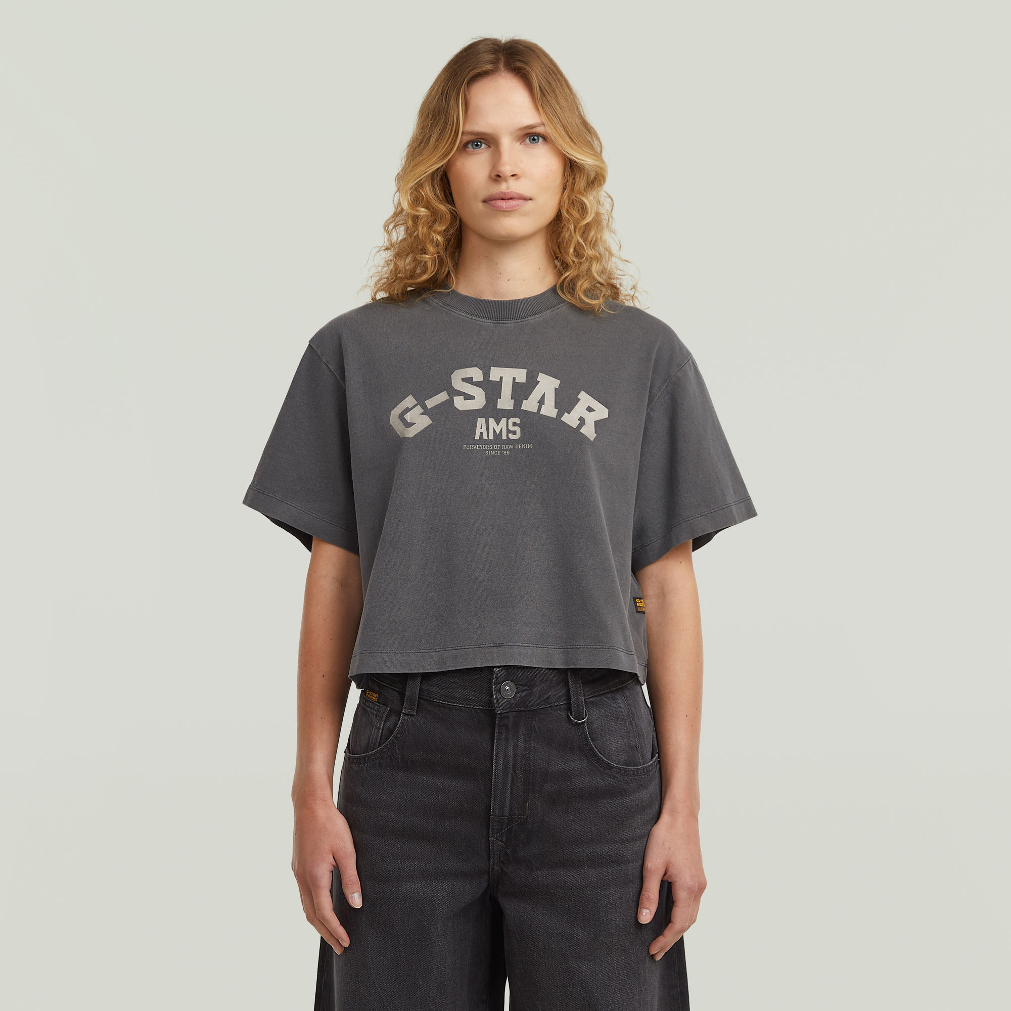 

Washed Boxy T-Shirt - Black - Women