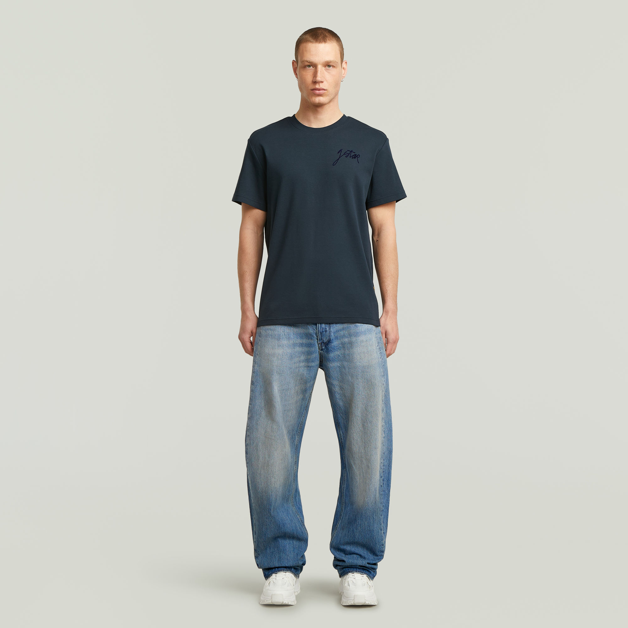 Thumbnail - G-Script T-Shirt - Dunkelblau - Herren