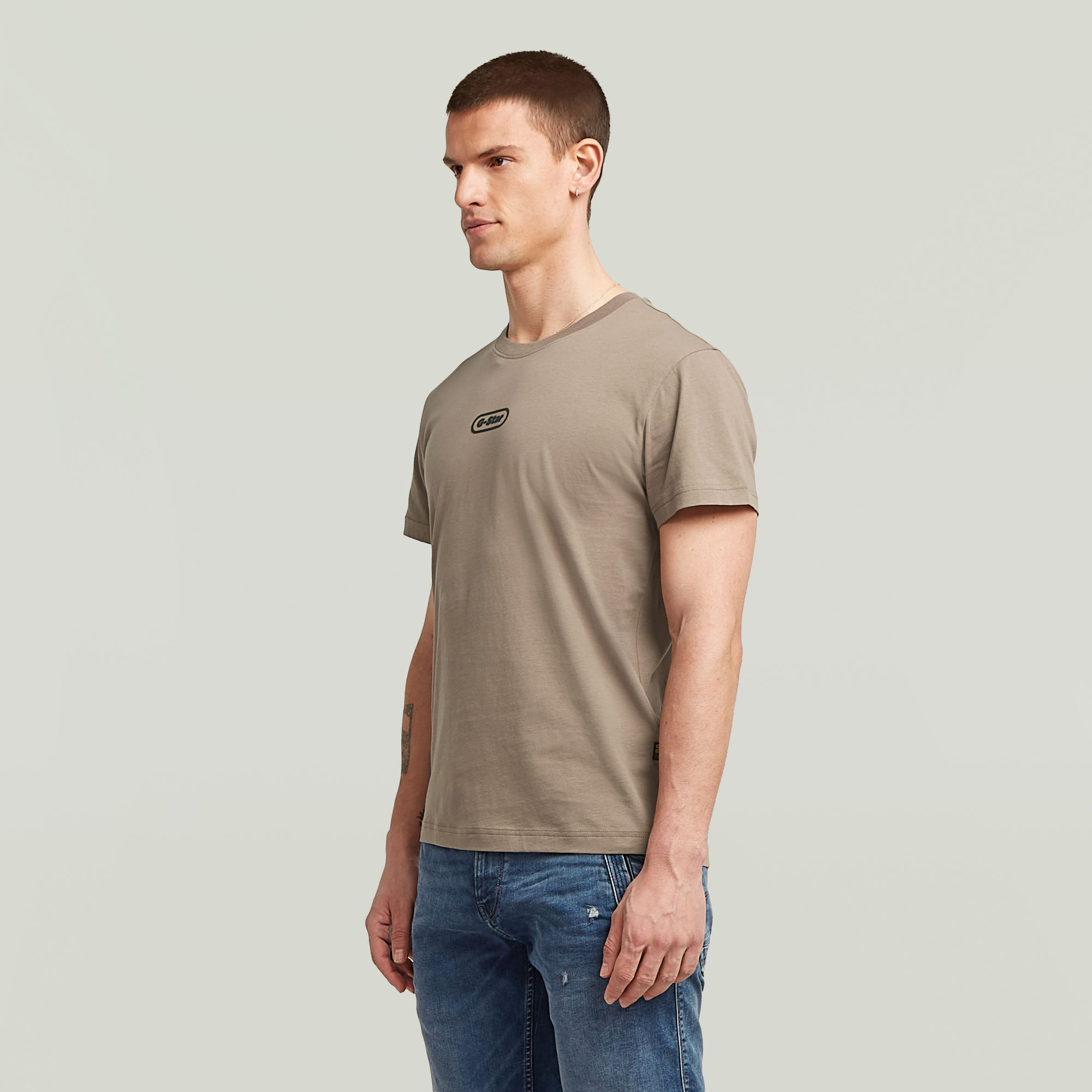 G-Star RAW Center Chest Logo T-Shirt Bruin Heren