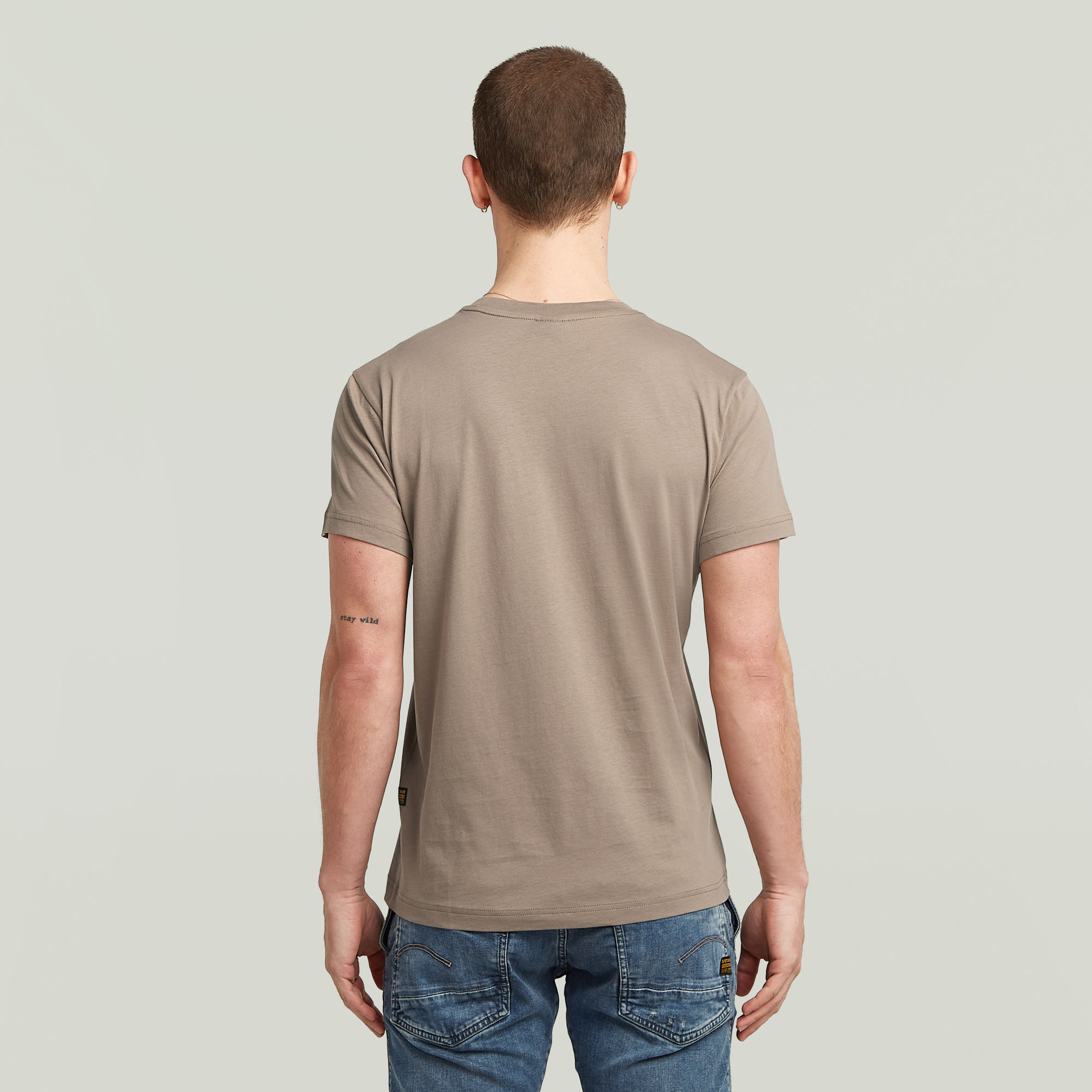 G-Star RAW Center Chest Logo T-Shirt Bruin Heren