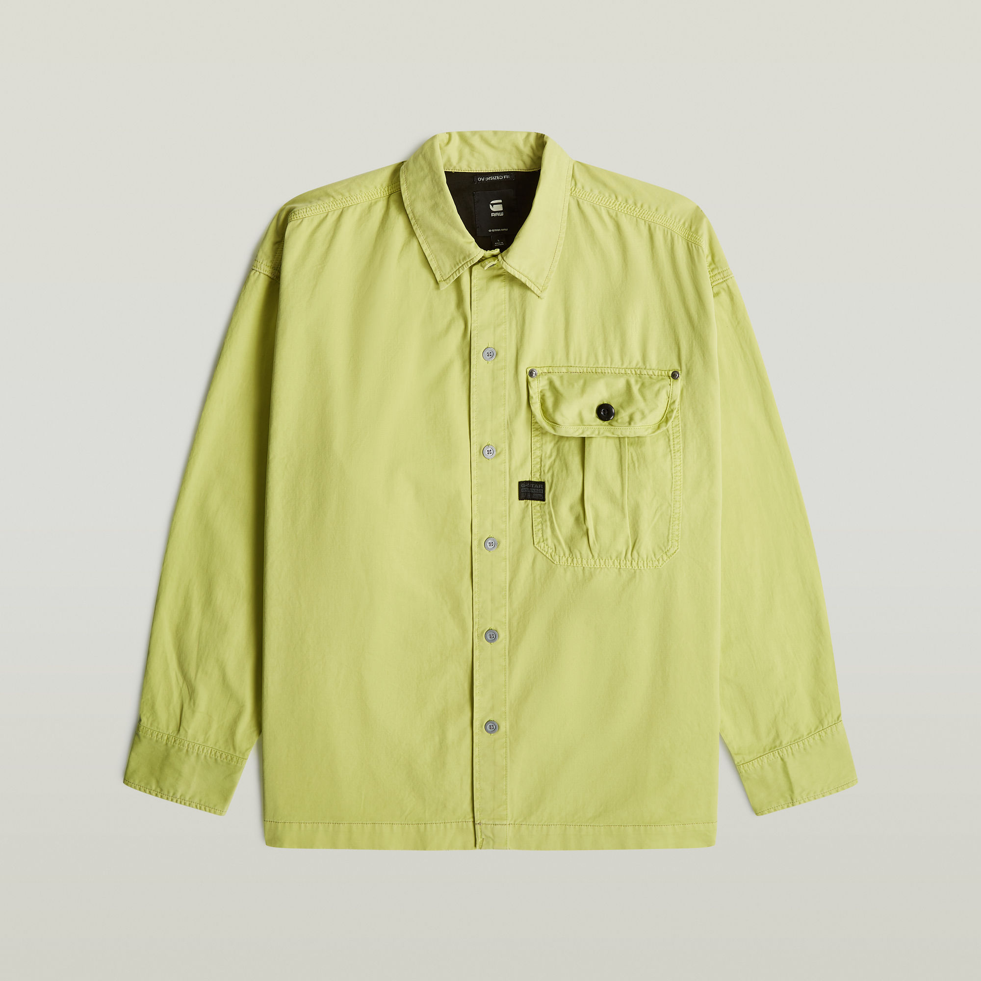 G-Star RAW Pleated Boxy Long Sleeve Overhemd Groen Heren