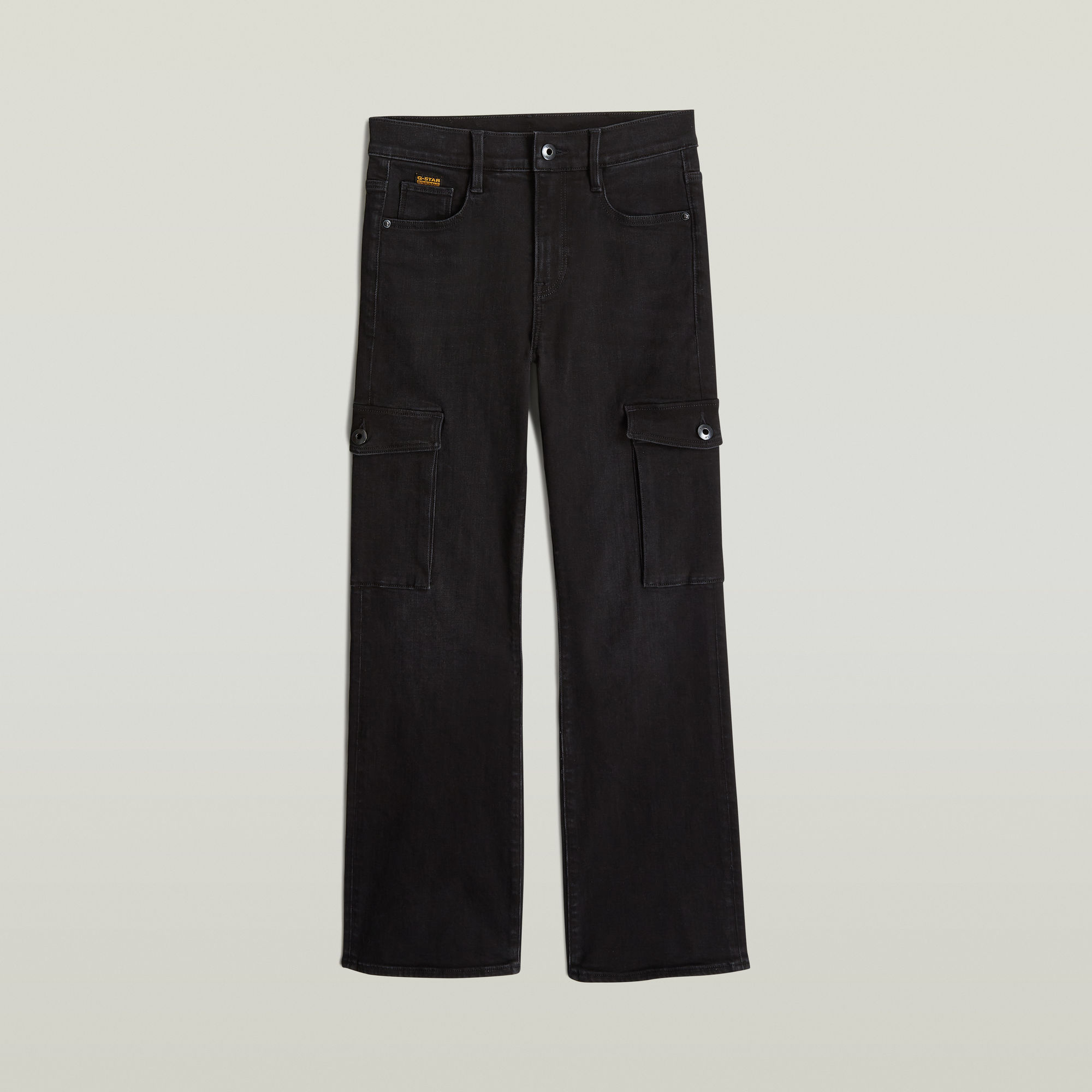 Thumbnail - Girls Strace Straight Cargo Jeans - Schwarz - mädchen