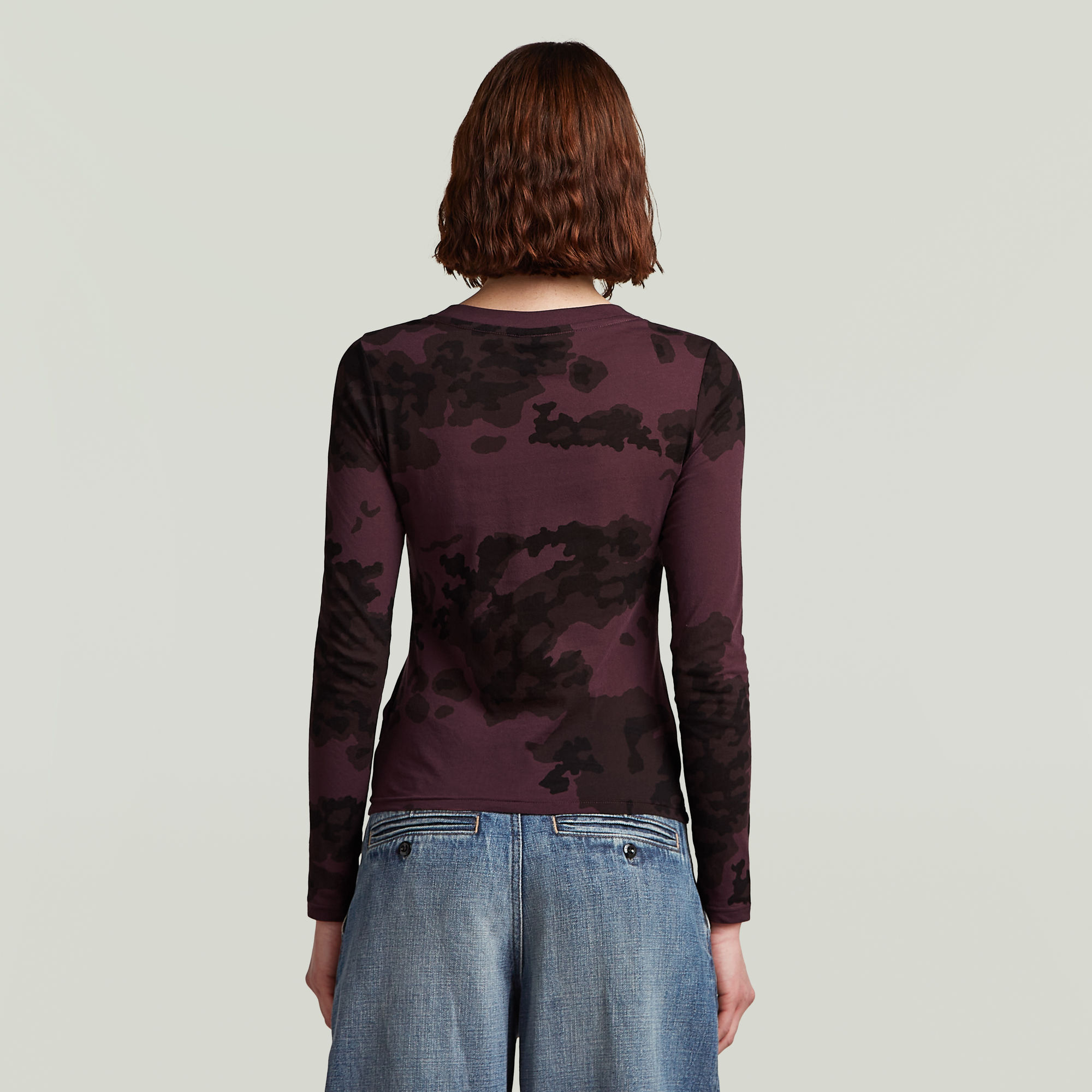 G-Star RAW Allover Print Slim T-Shirt Meerkleurig Dames
