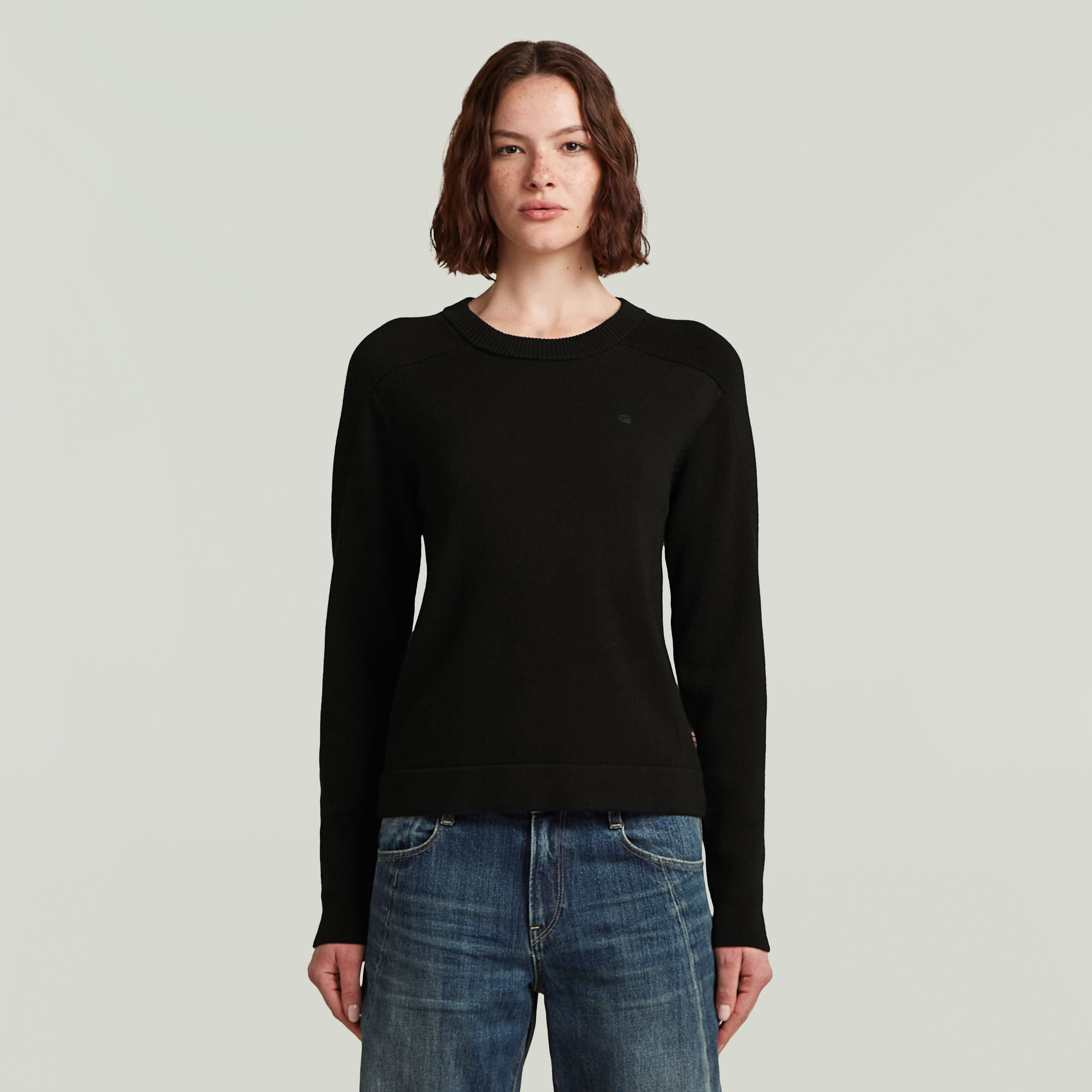 Core Knit Pullover - Schwarz - Damen