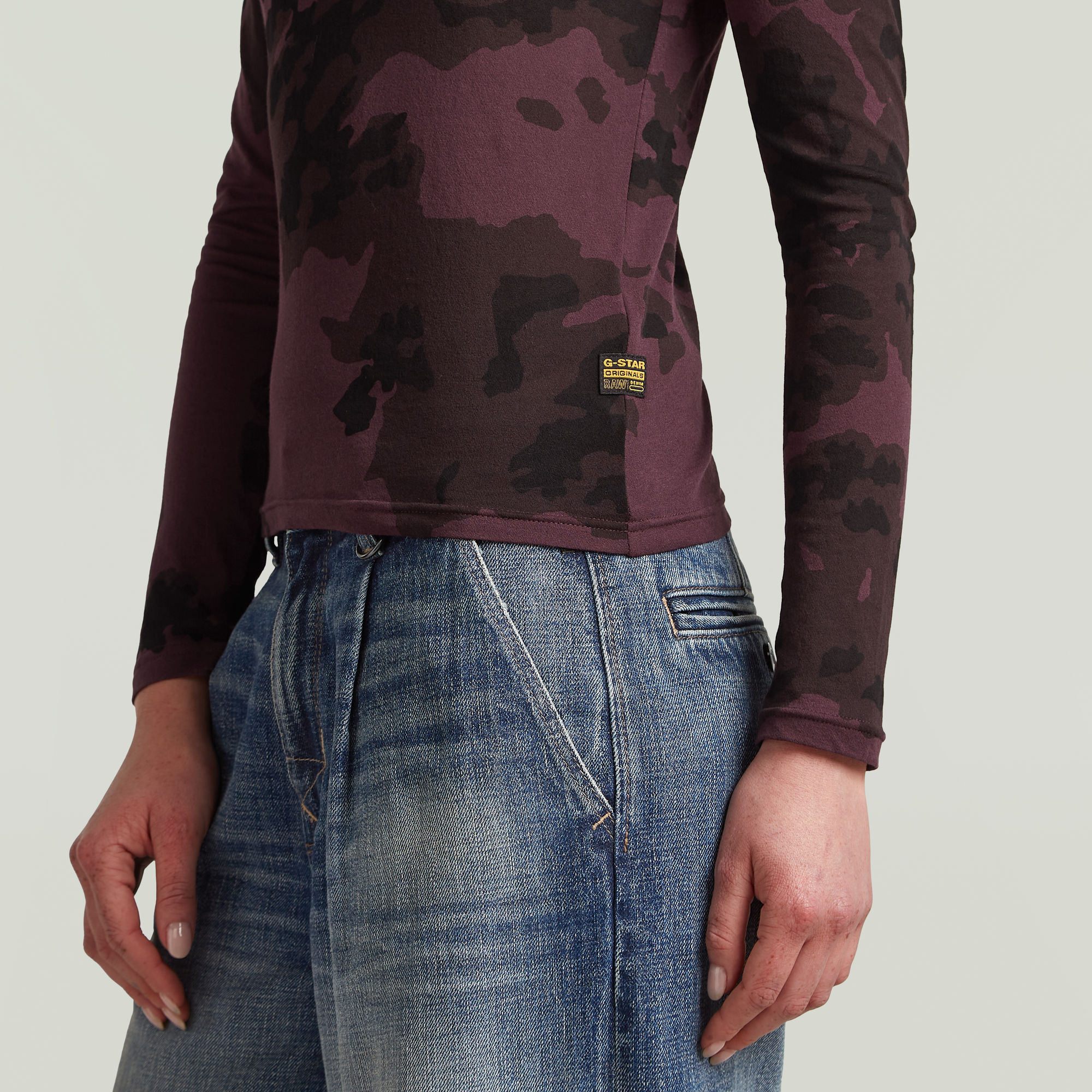 G-Star RAW Allover Print Slim T-Shirt Meerkleurig Dames