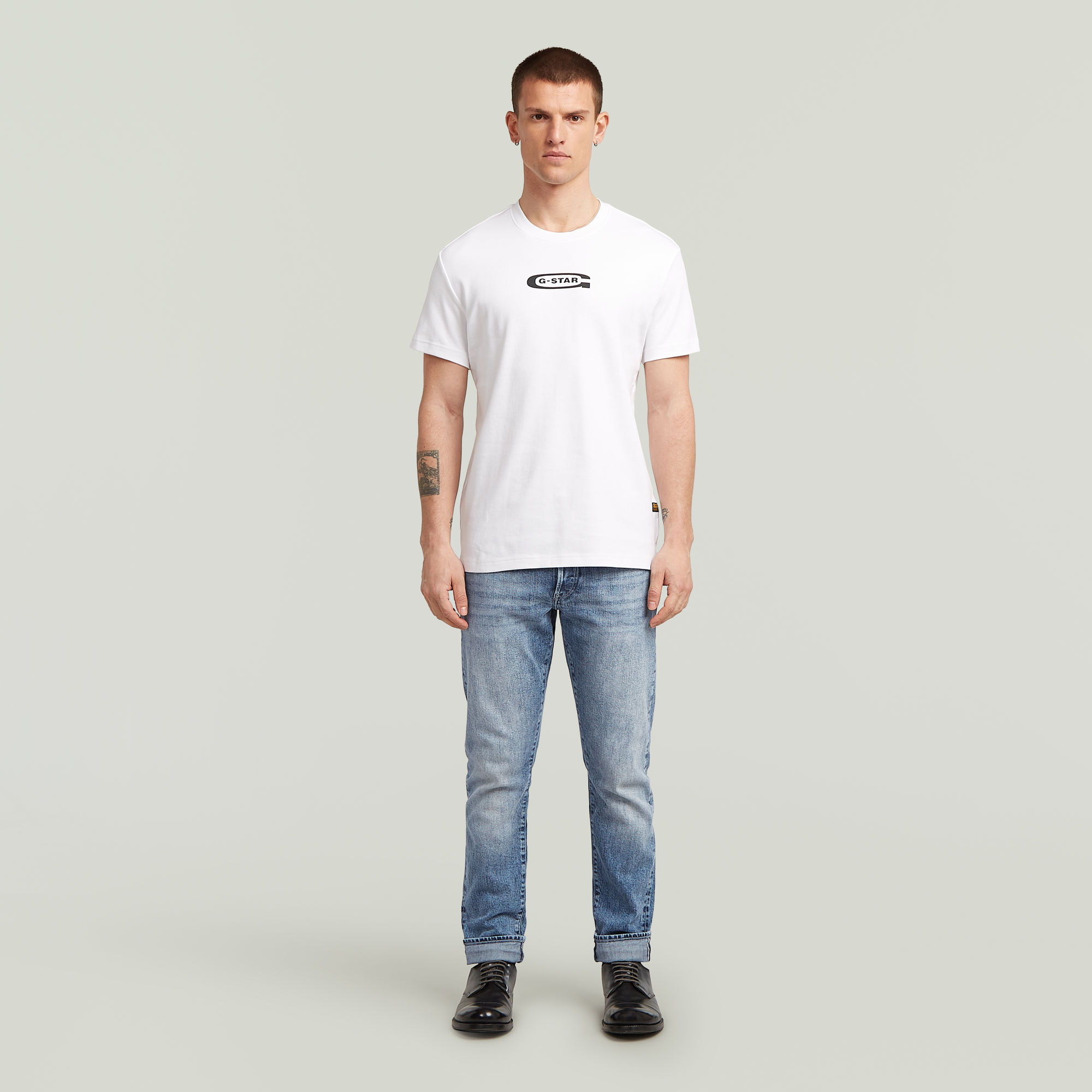 Thumbnail - 3301 Slim Selvedge Jeans - Hellblau - Herren
