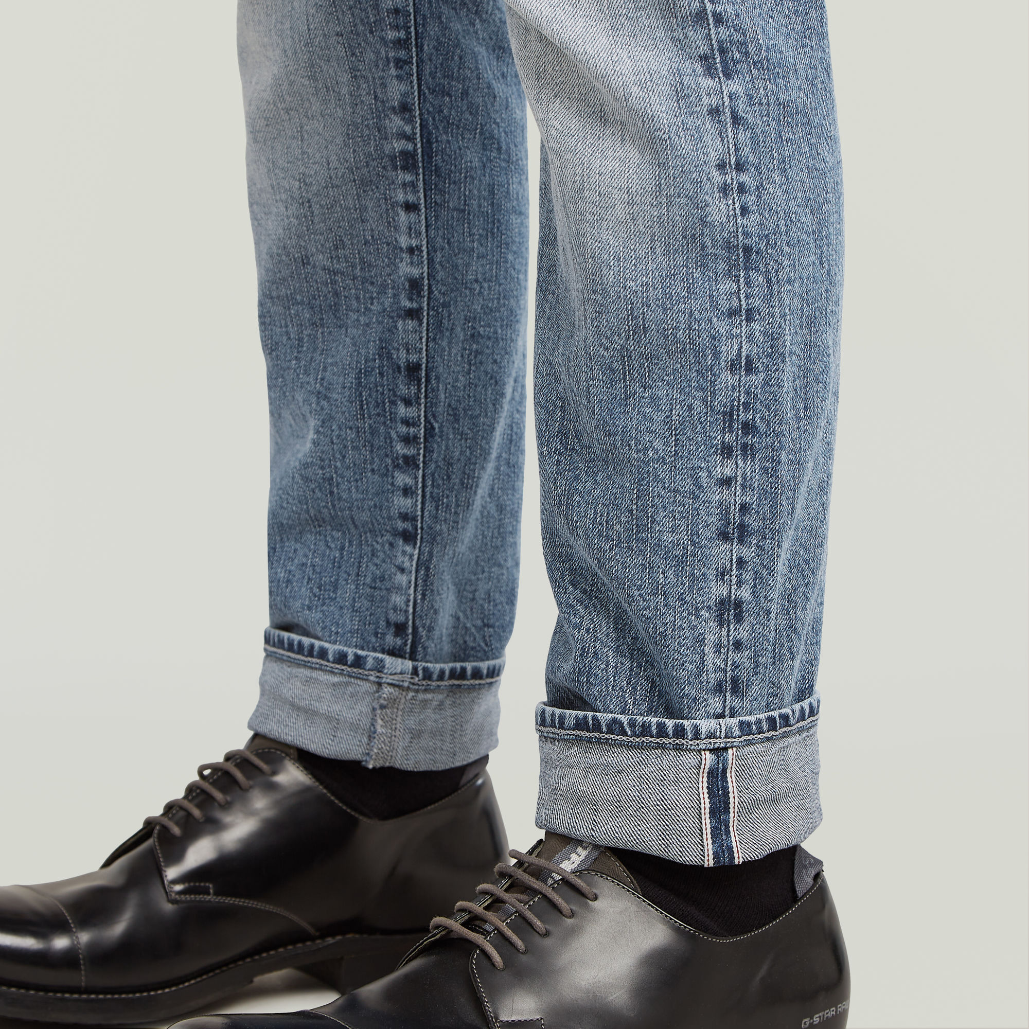 G-Star RAW 3301 Slim Selvedge Jeans Lichtblauw Heren