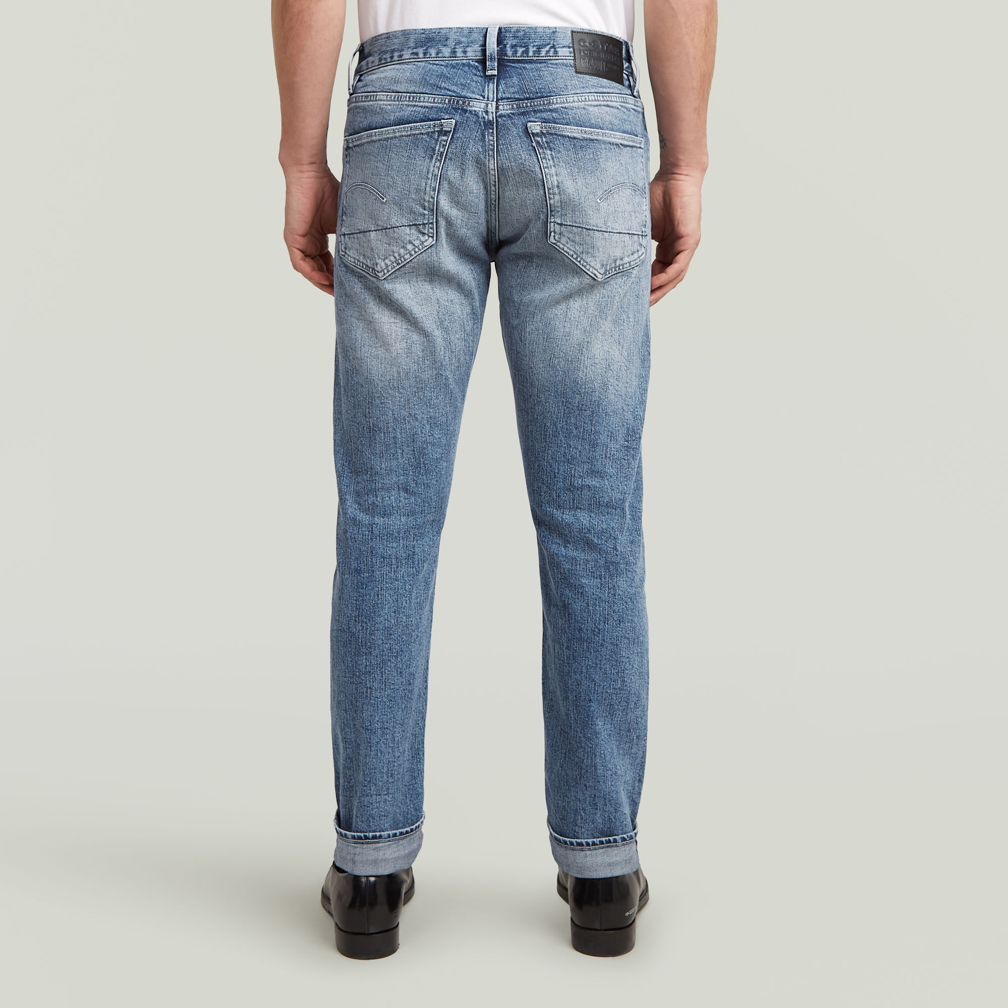 G-Star RAW 3301 Slim Selvedge Jeans Lichtblauw Heren