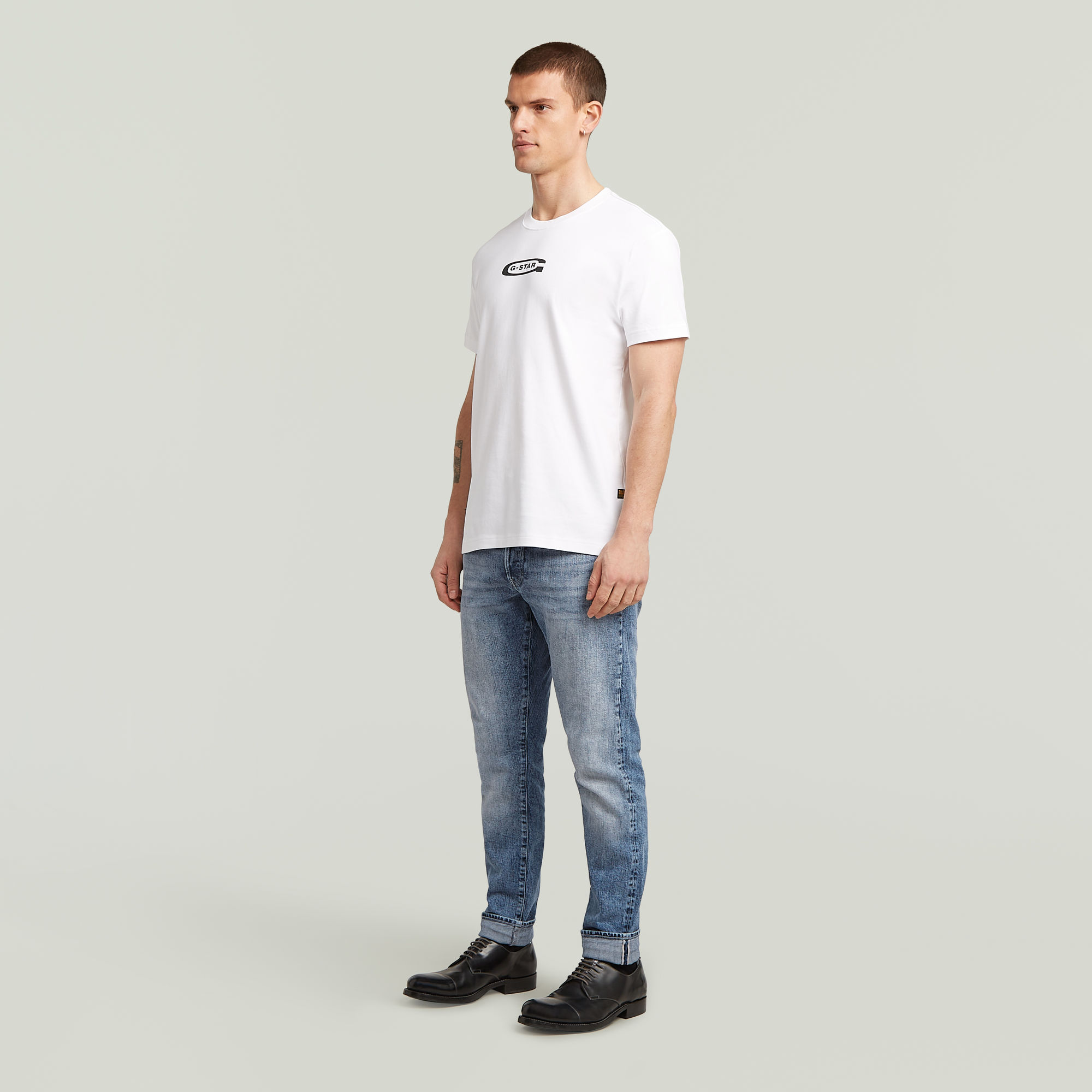 G-Star RAW 3301 Slim Selvedge Jeans Lichtblauw Heren