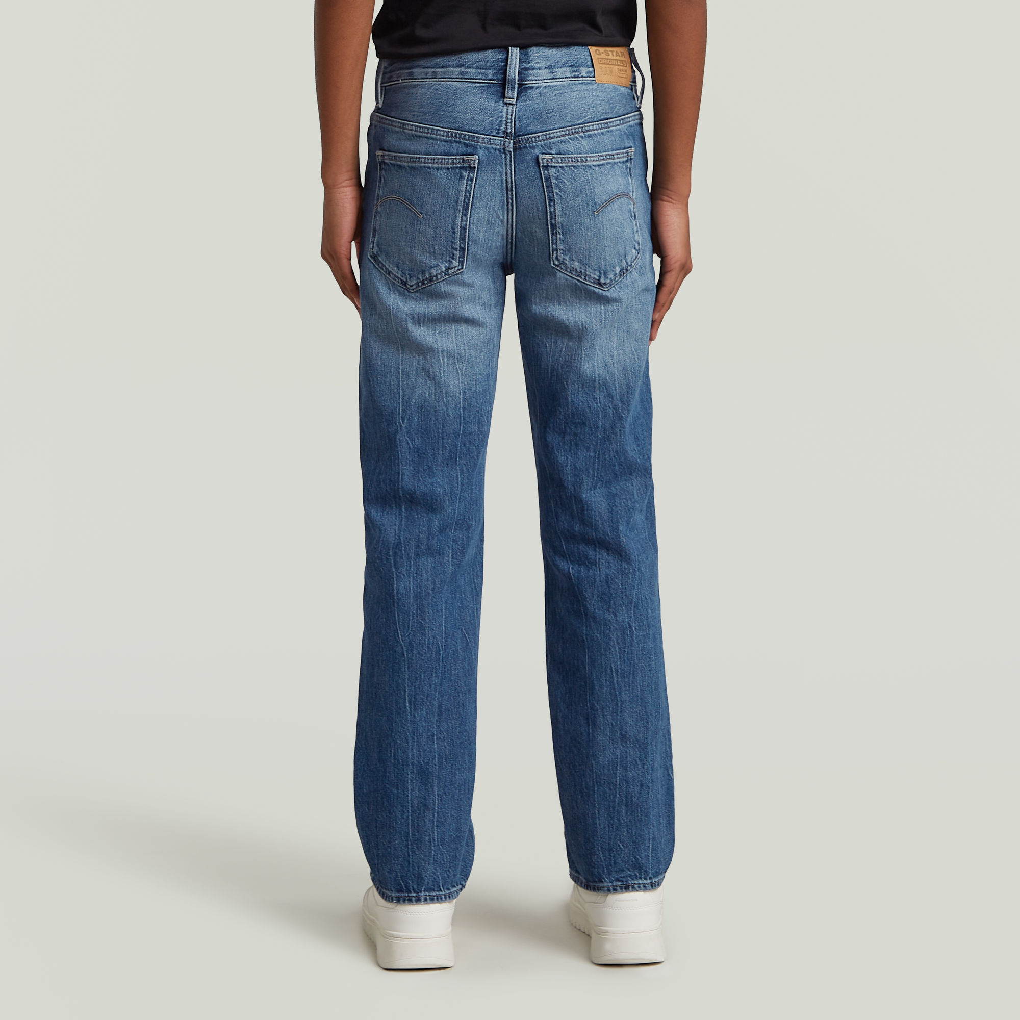G-Star RAW Victoria Straight Destroy Jeans Meisjes Midden blauw meisjes