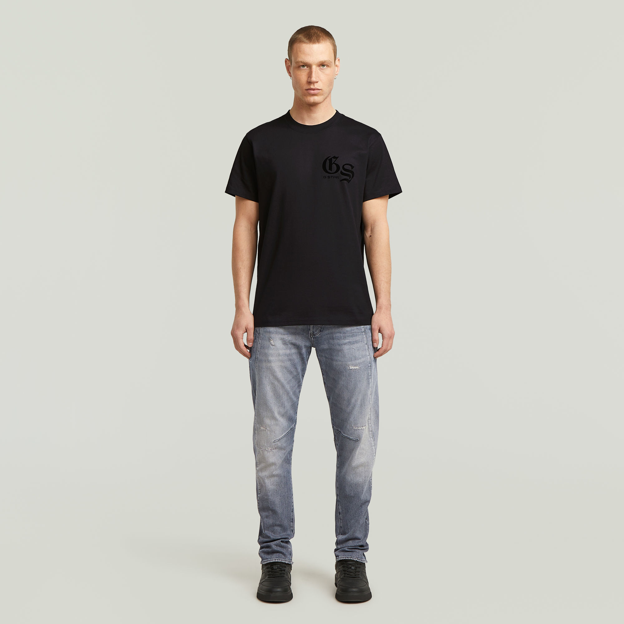 Thumbnail - Flock Back Loose T-Shirt - Schwarz - Herren