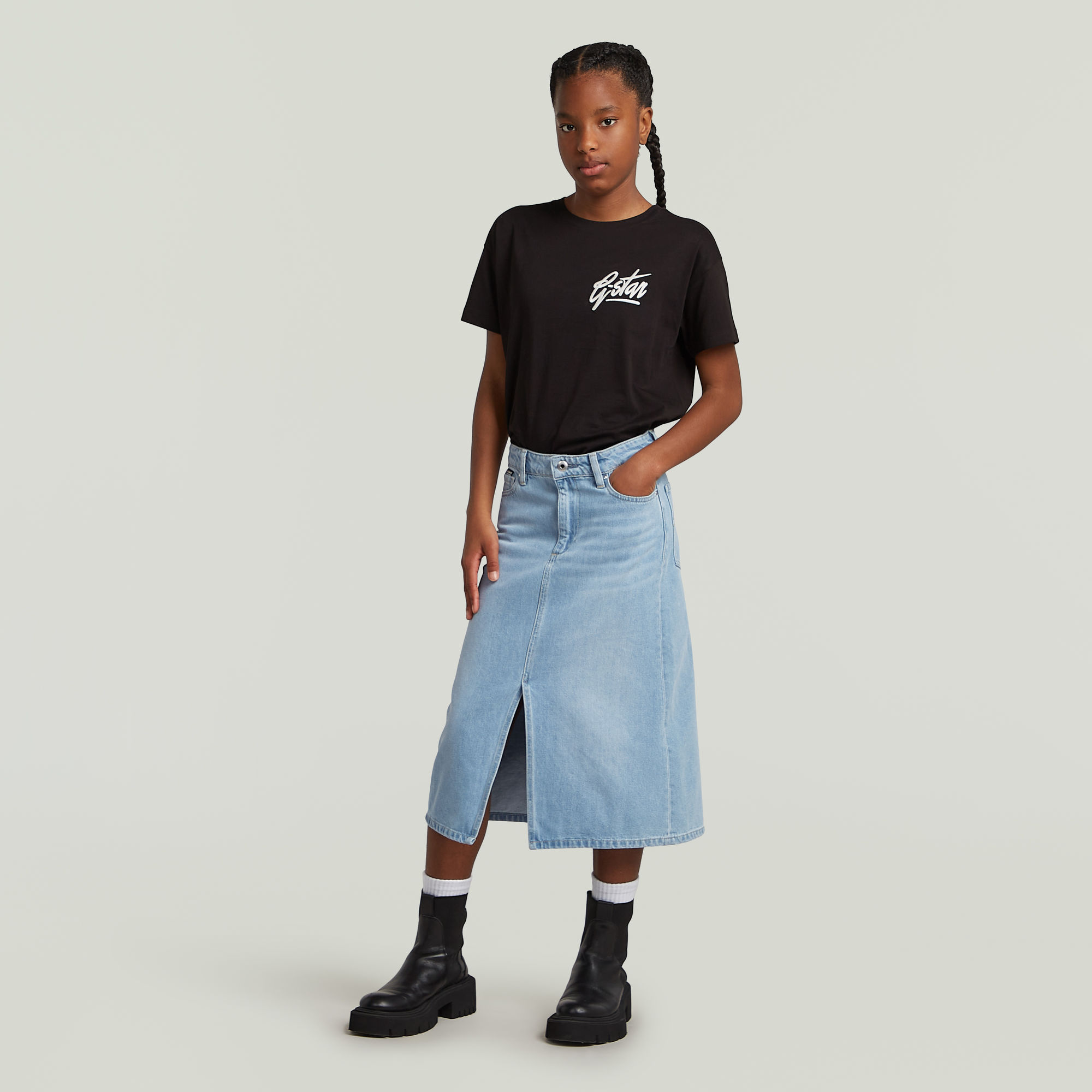 G-Star RAW Lange Rok Meisjes Lichtblauw meisjes