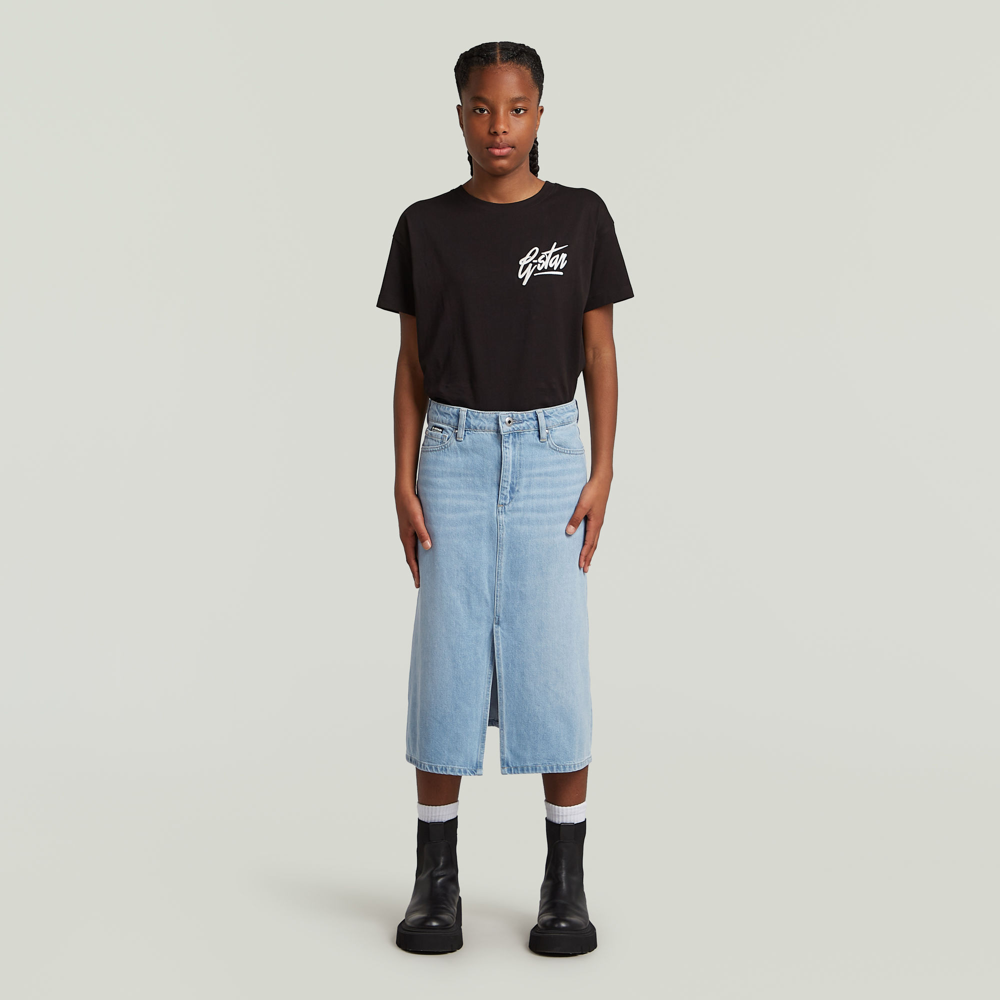 Thumbnail - Girls Long Skirt - Hellblau - mädchen