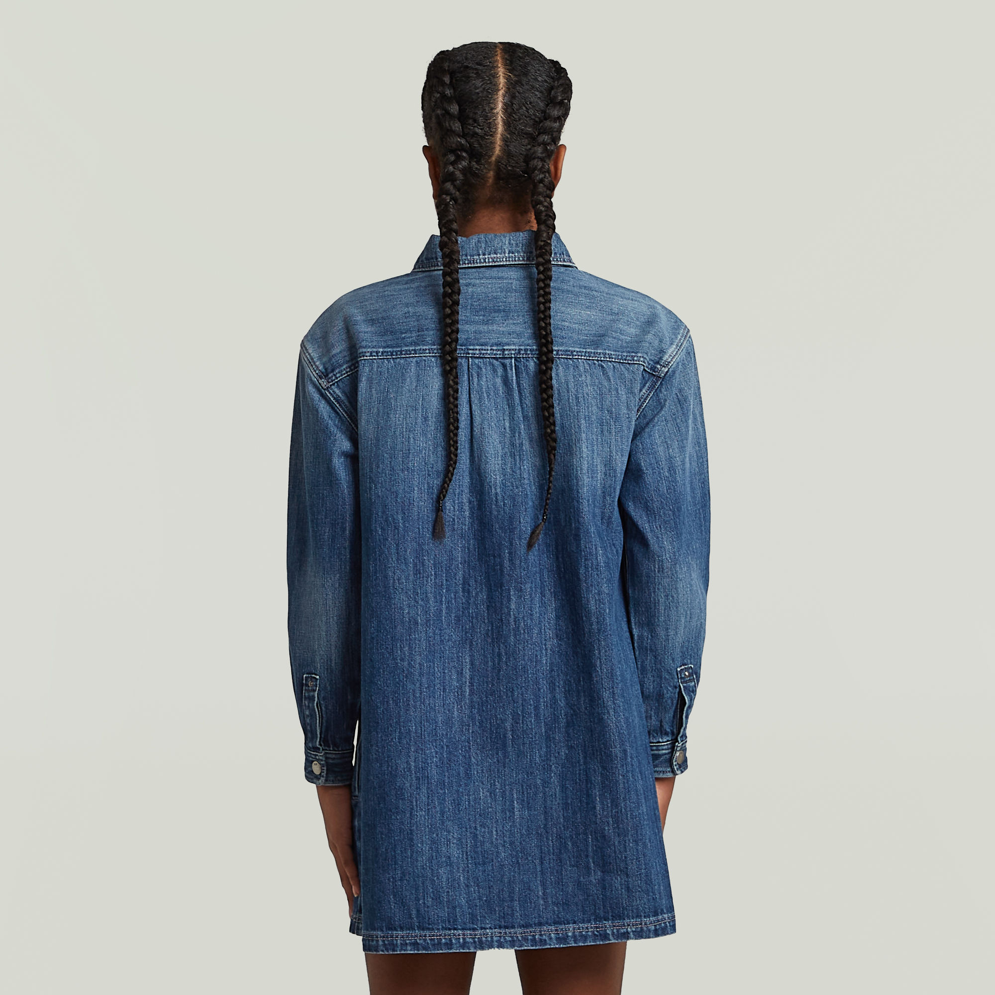 G-Star RAW Collar Denim Blousejurk Meisjes Midden blauw meisjes