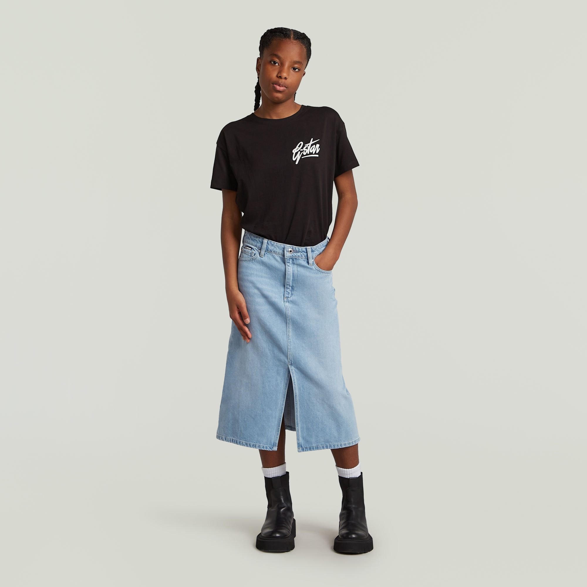 G-Star RAW Lange Rok Meisjes Lichtblauw meisjes