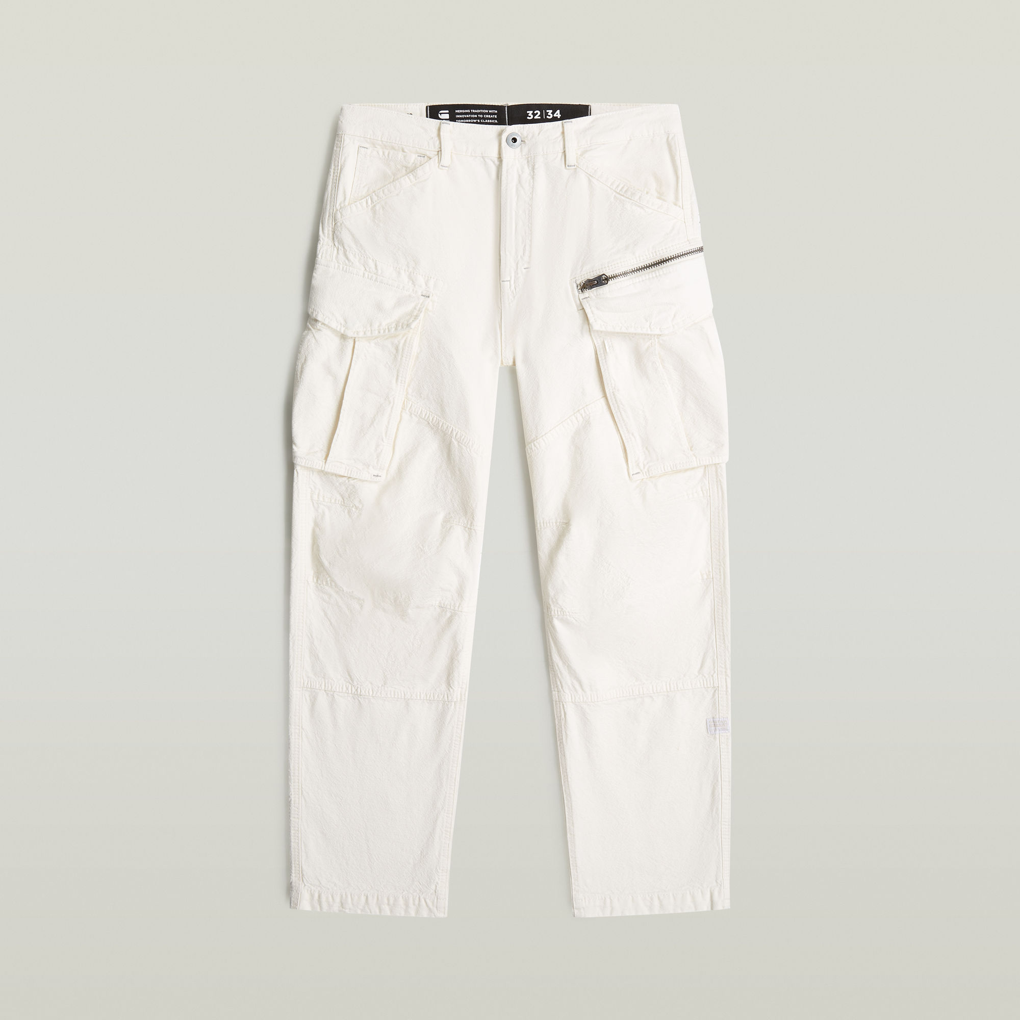 Thumbnail - Rovic 3D Loose Denim Jeans - Beige - Herren
