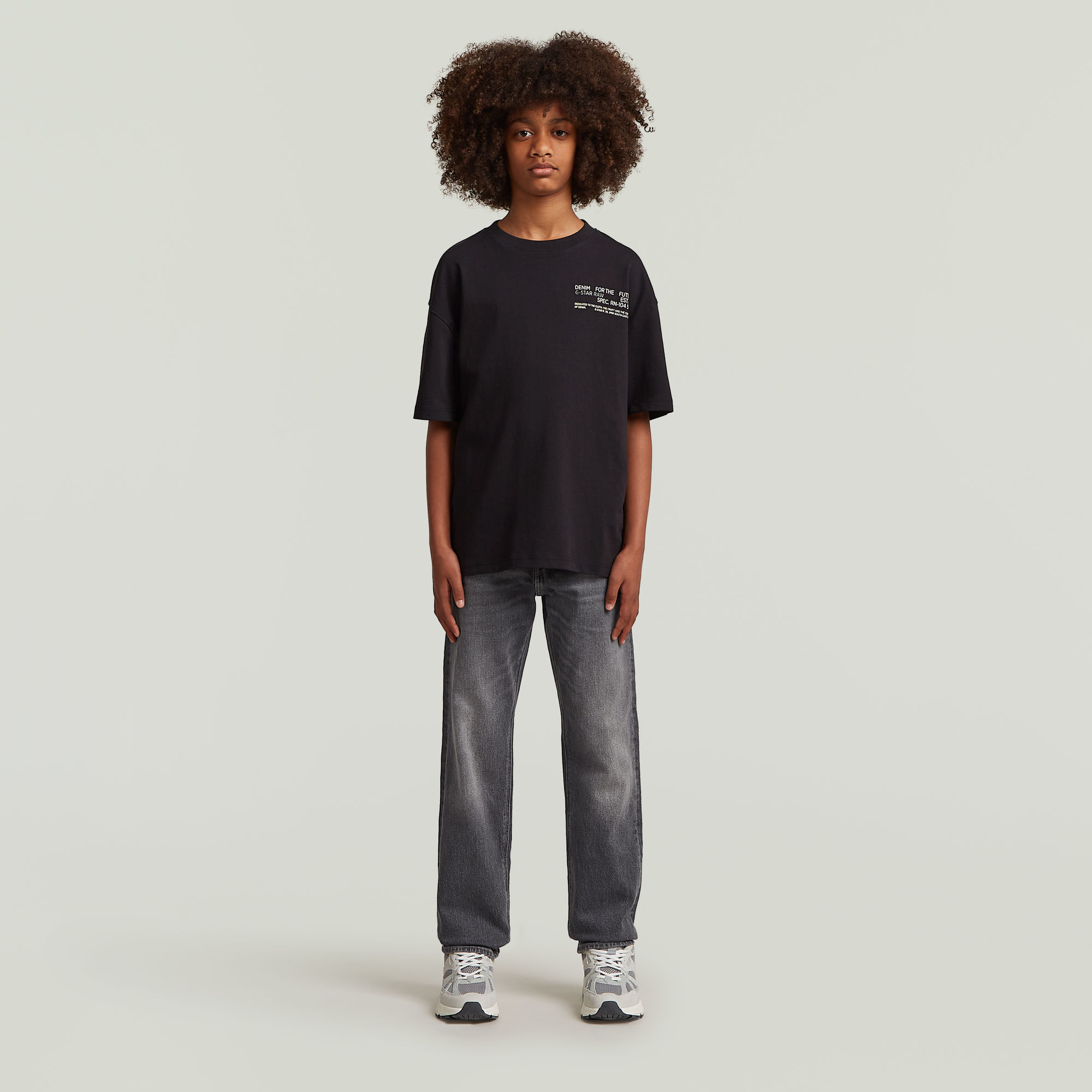 Thumbnail - Boys T-Shirt Boxy - Schwarz - jungen