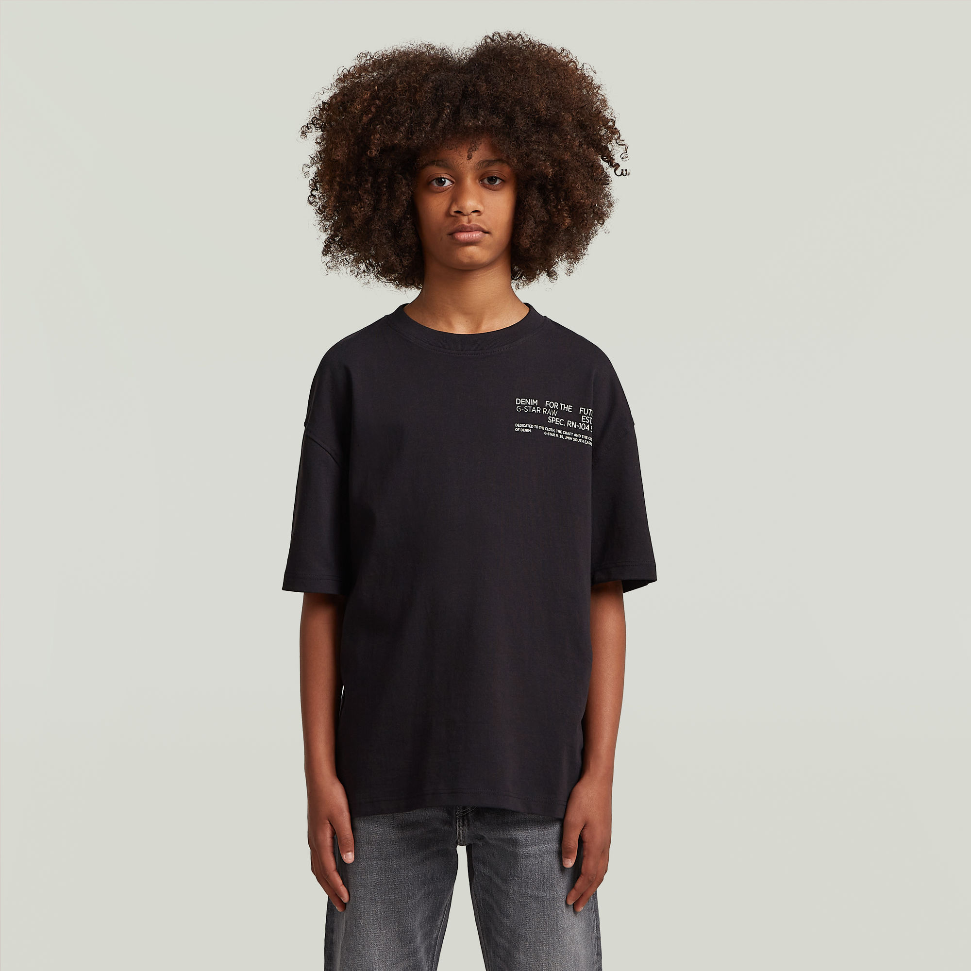 

Boxy T-shirt Jongens - Zwart - jongens