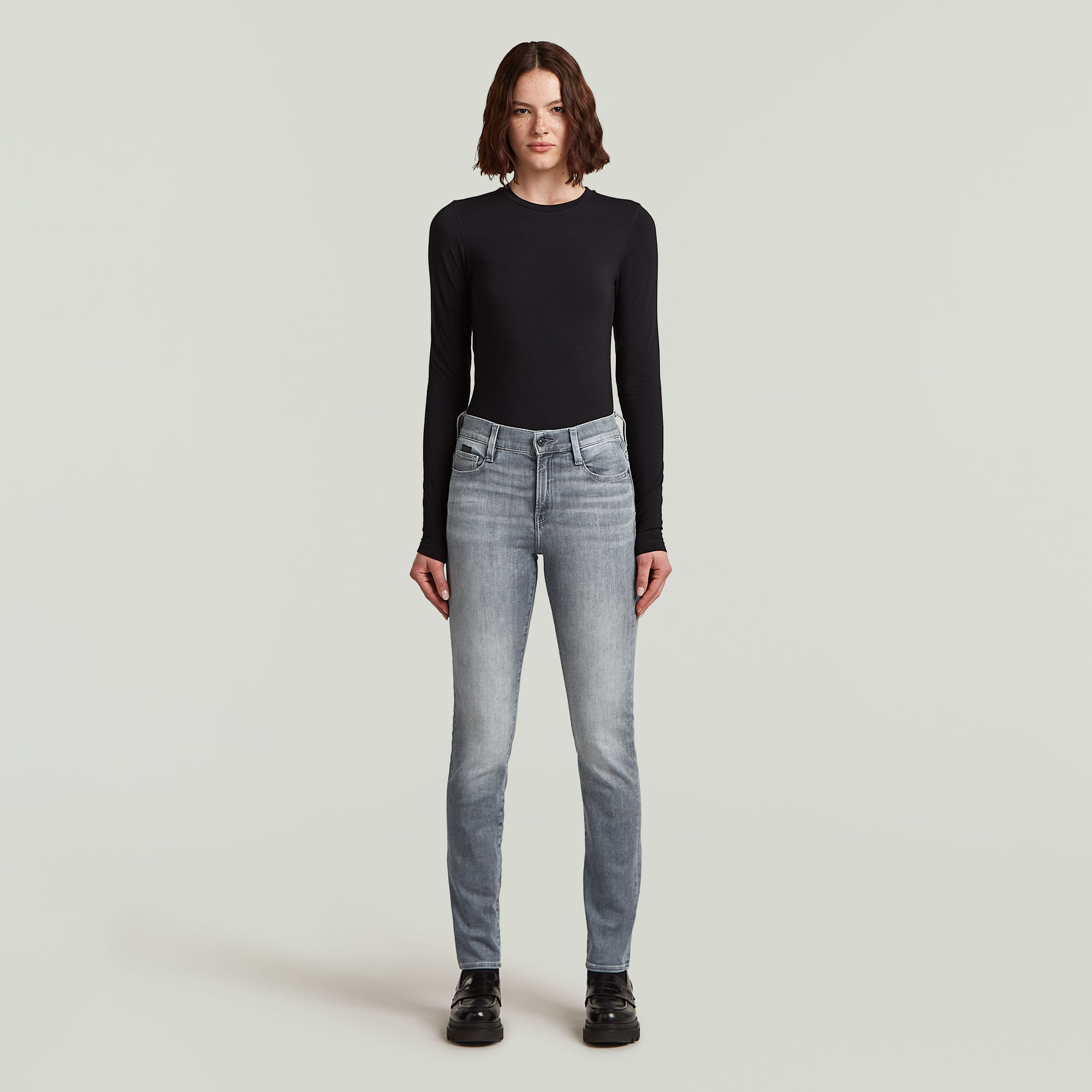 G-Star RAW Ace 2.0 Slim Straight Jeans Grijs Dames