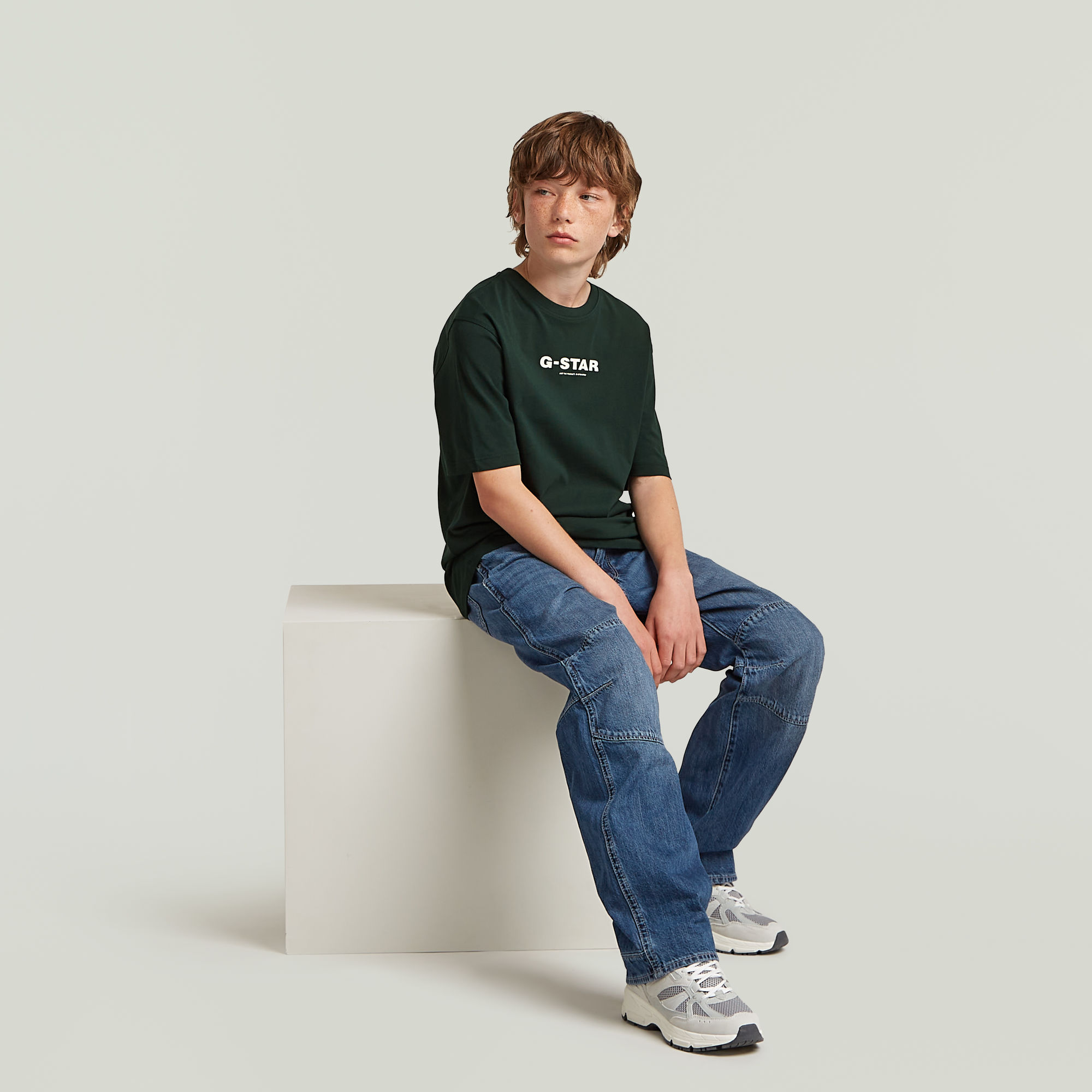 Thumbnail - Boys T-Shirt Loose - Grün - jungen
