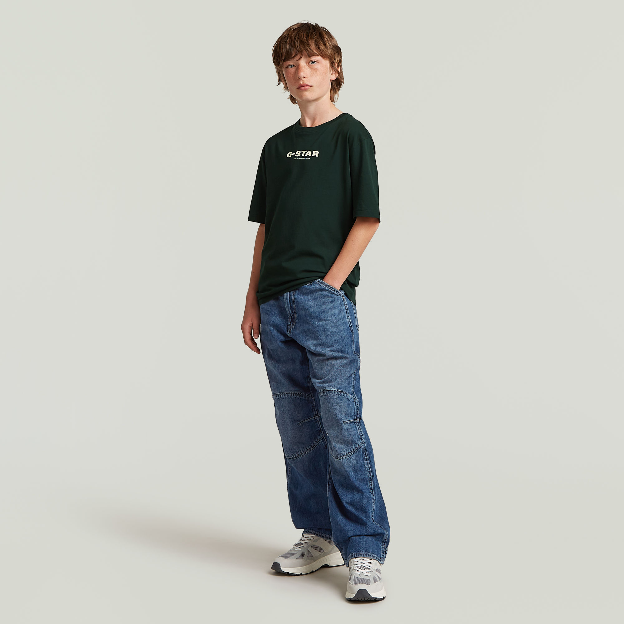 Thumbnail - Boys 5620 3D Jeans - Dunkelblau - jungen