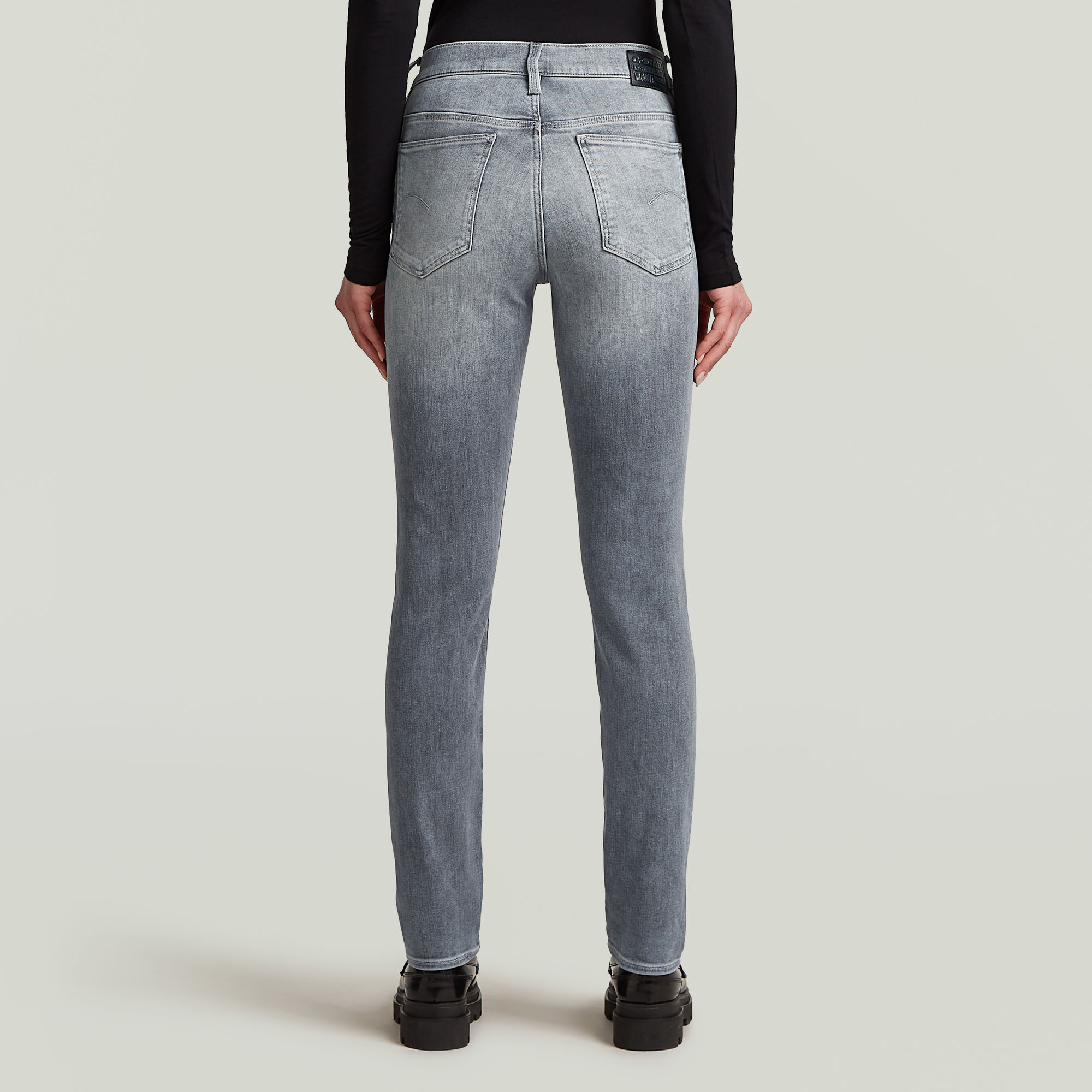 G-Star RAW Ace 2.0 Slim Straight Jeans Grijs Dames