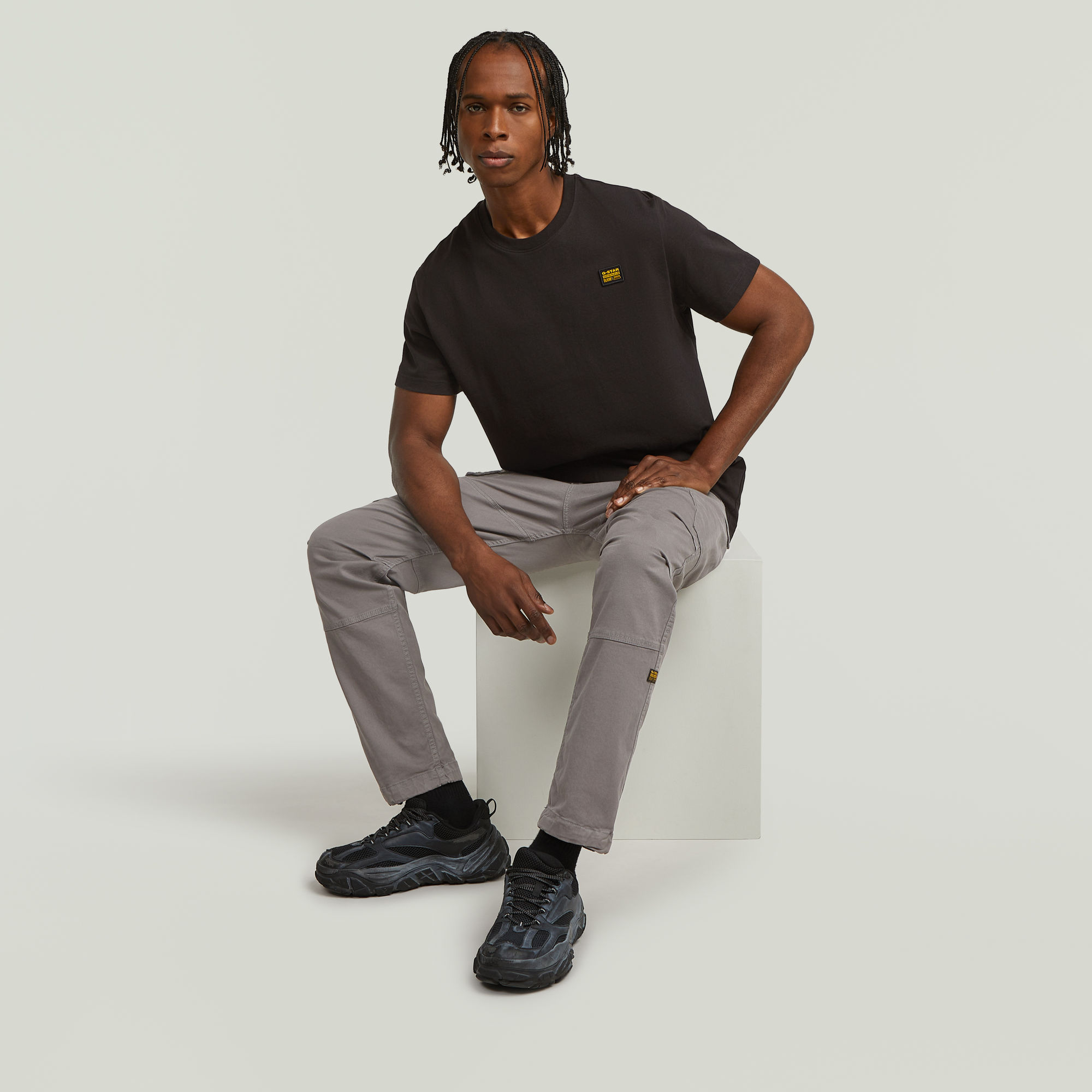 G-Star RAW Roxic Straight Tapered Cargo Broek Grijs Heren