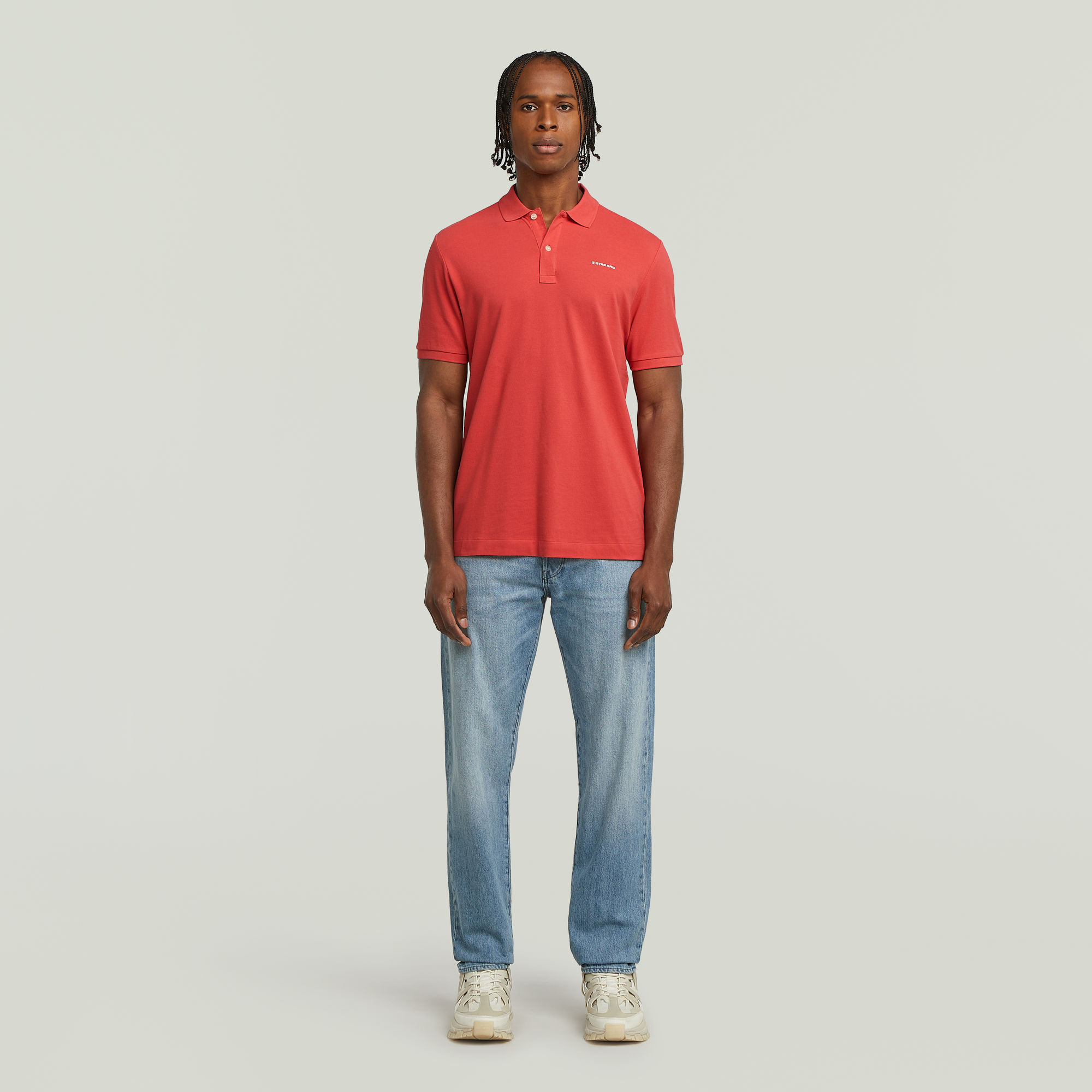 Thumbnail - Oluv Slim Poloshirt - Rot - Herren