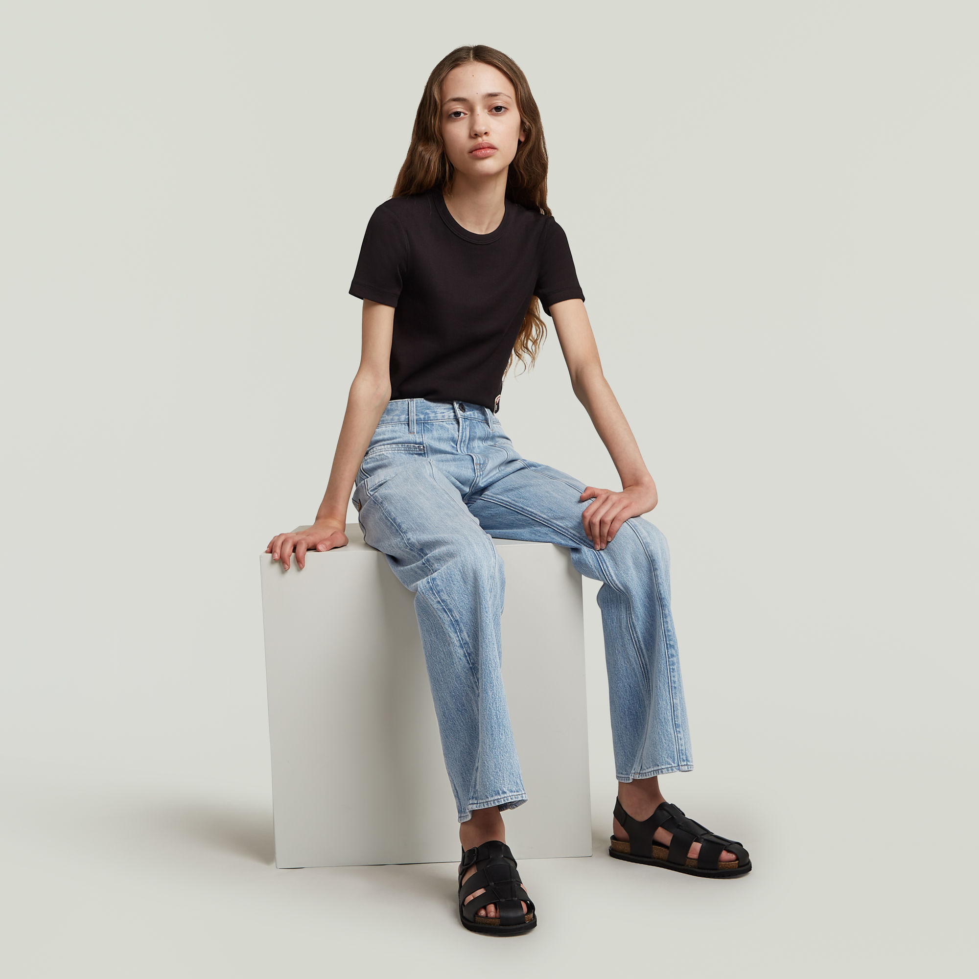G-Star RAW Judee Loose Utility Jeans Meisjes Lichtblauw meisjes