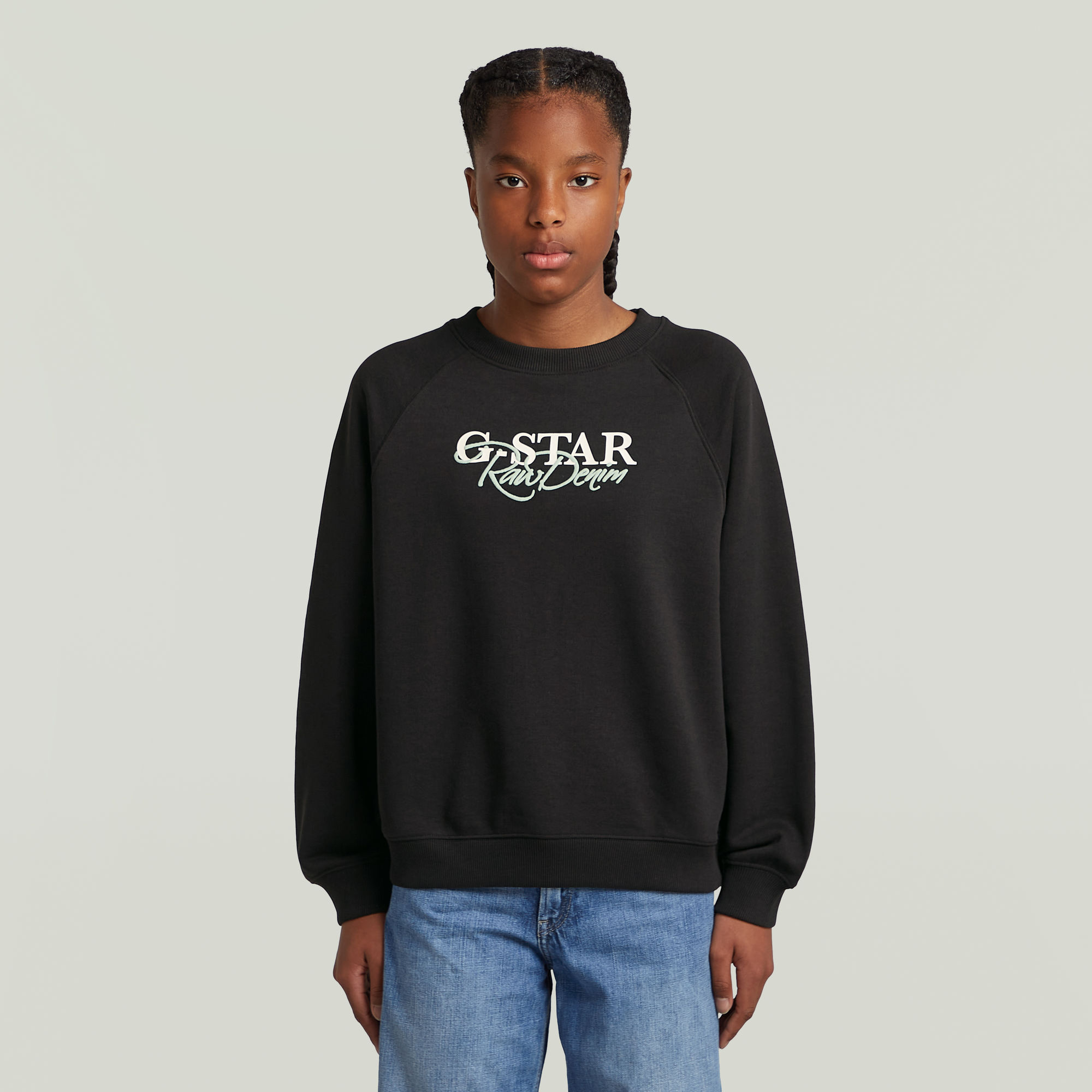 Girls Sweater Loose - Schwarz - mädchen