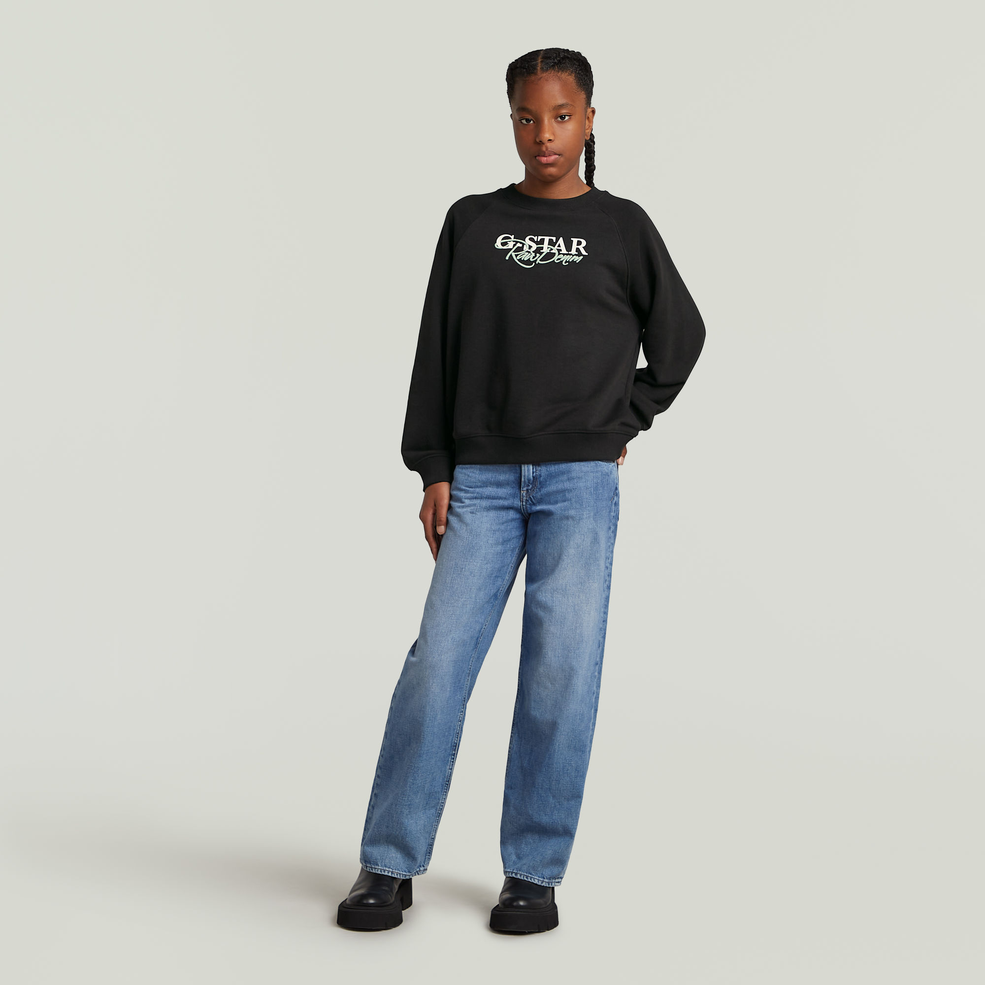 G-Star RAW Loose Sweater Meisjes Zwart meisjes