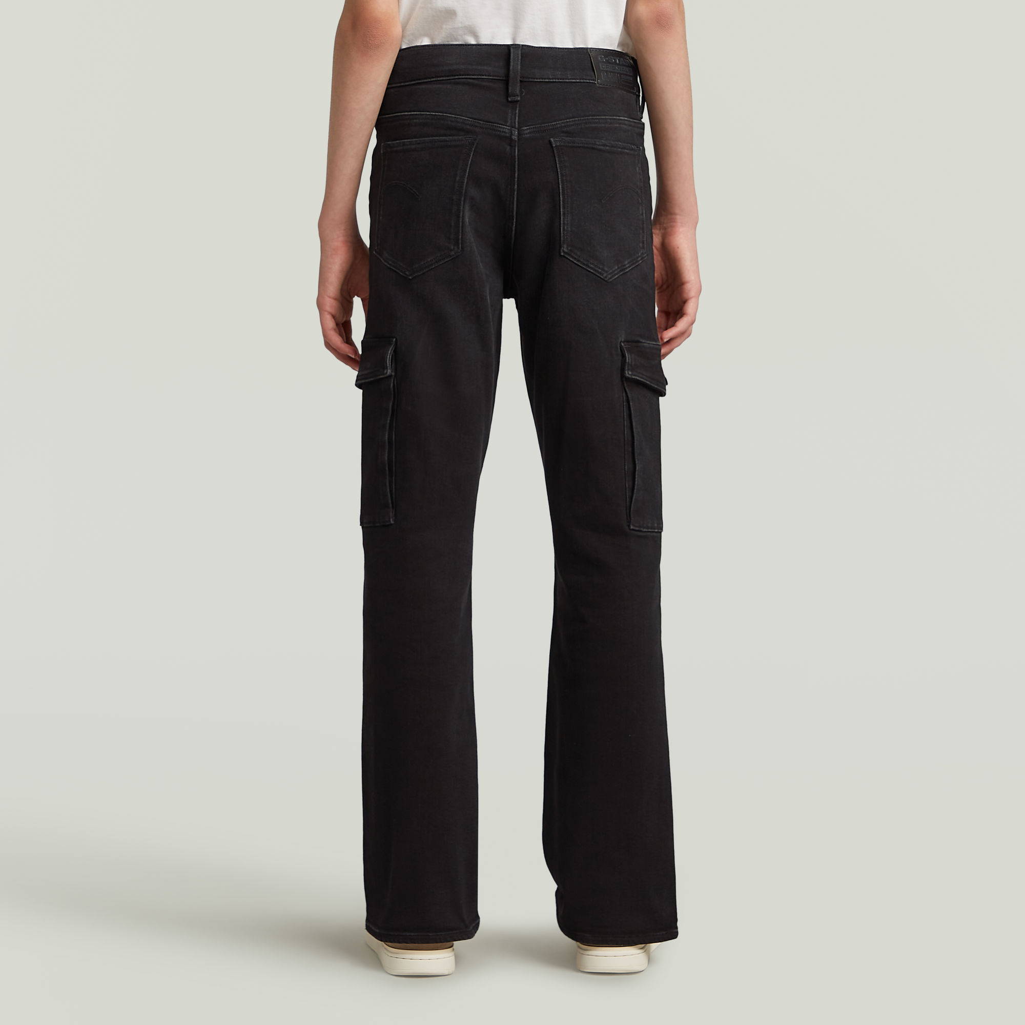 G-Star RAW Strace Straight Cargojeans Meisjes Zwart meisjes