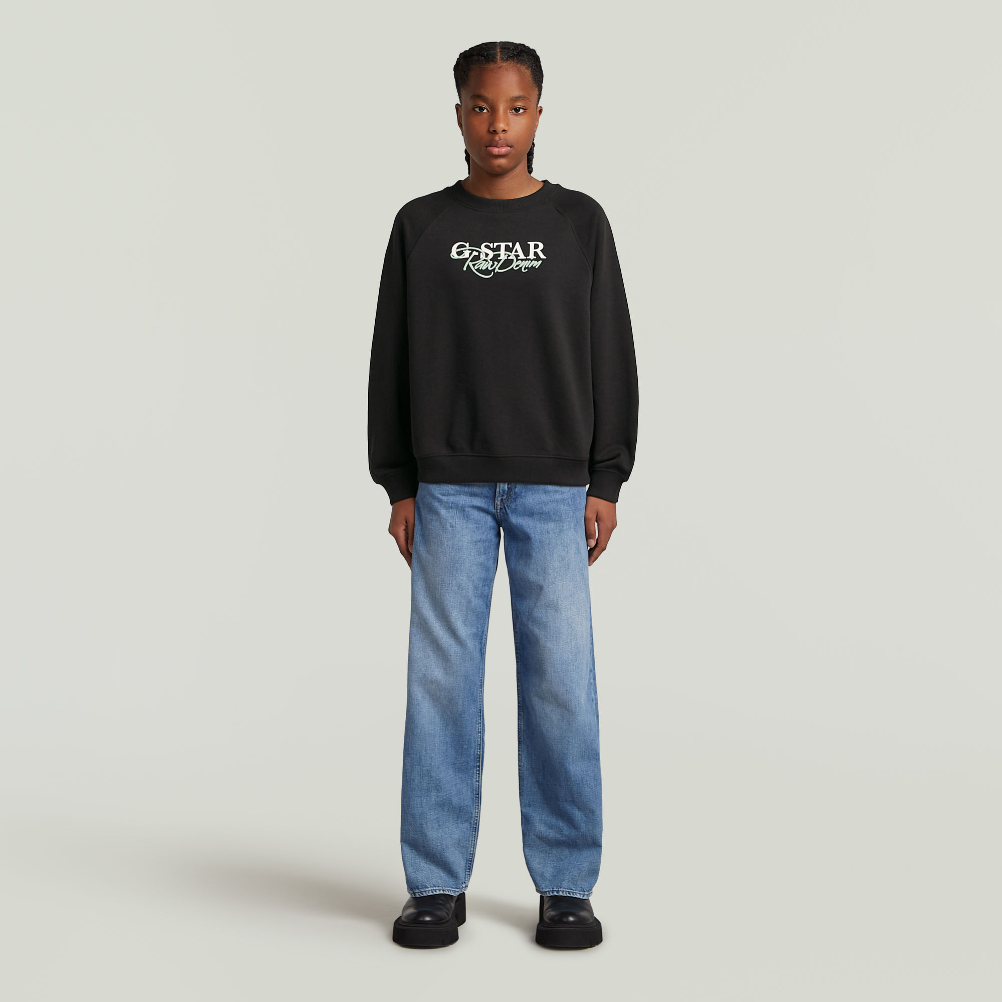 G-Star RAW Loose Sweater Meisjes Zwart meisjes