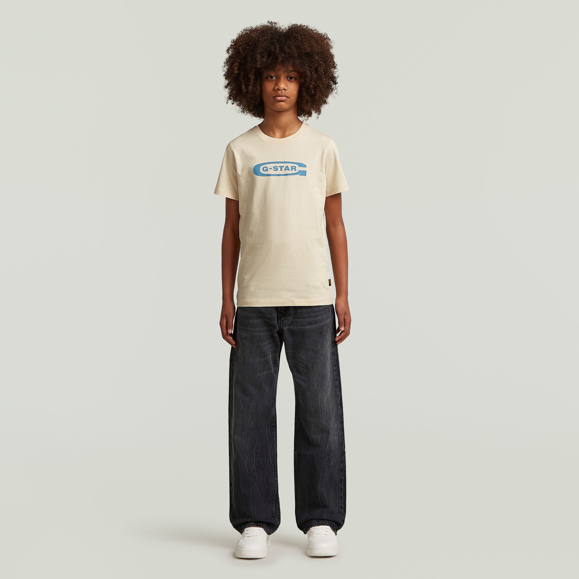 Thumbnail - Boys T-Shirt - Beige - jungen