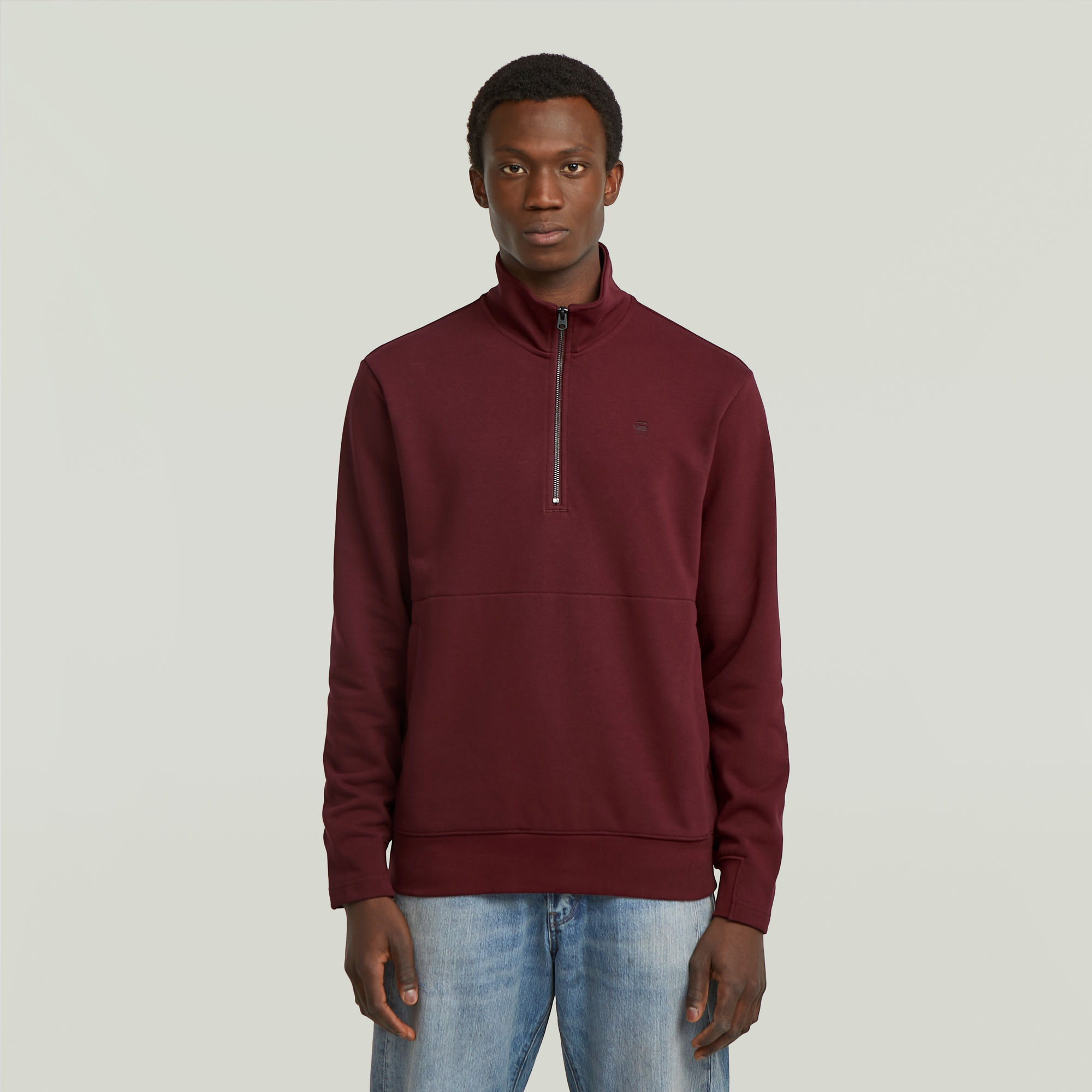 

Nifous Half Zip Sweater - Rood - Heren