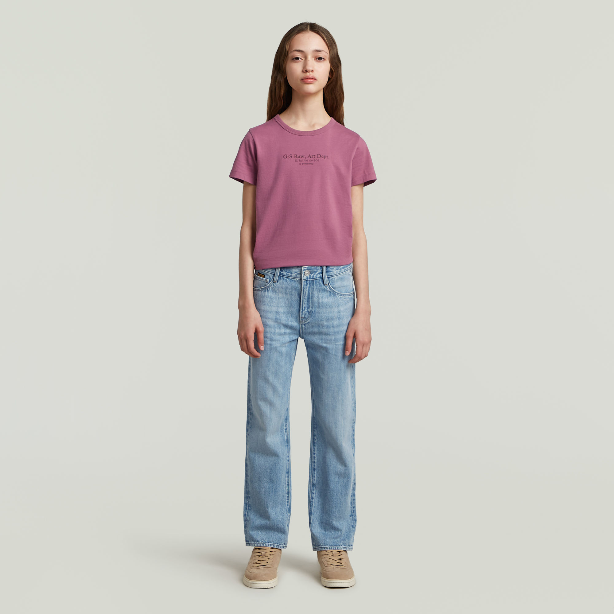 Thumbnail - Girls Victoria Straight Jeans - Hellblau - mädchen
