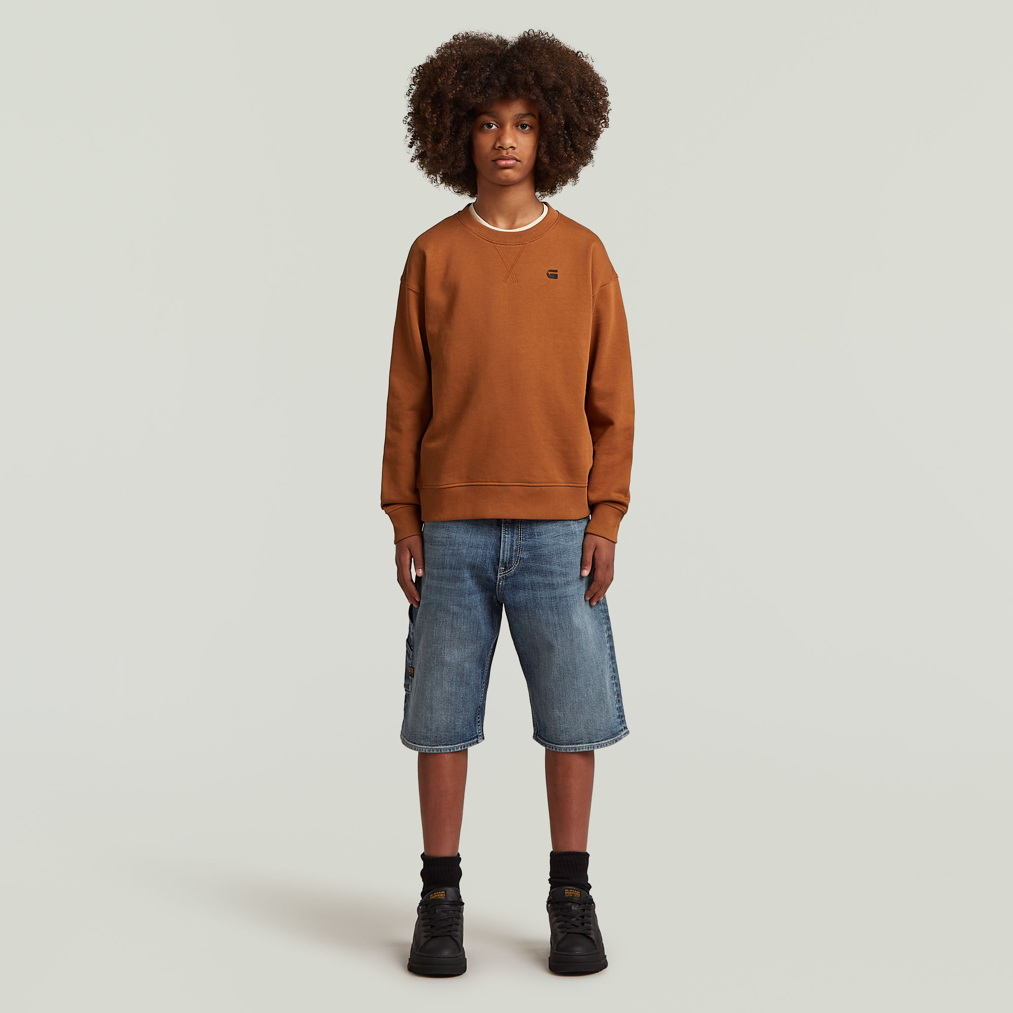 G-Star RAW Loose Sweater Jongens Bruin jongens
