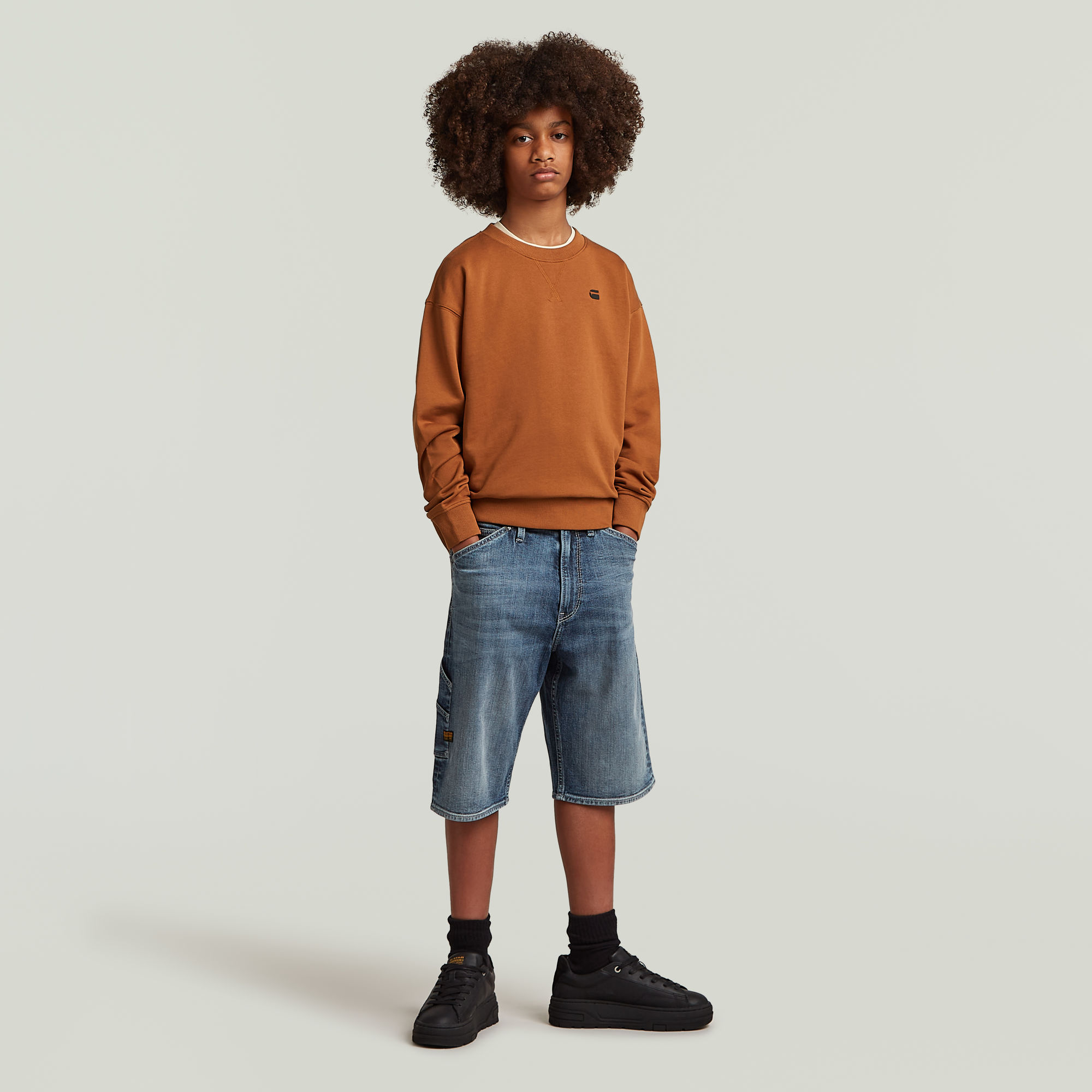 G-Star RAW Loose Sweater Jongens Bruin jongens