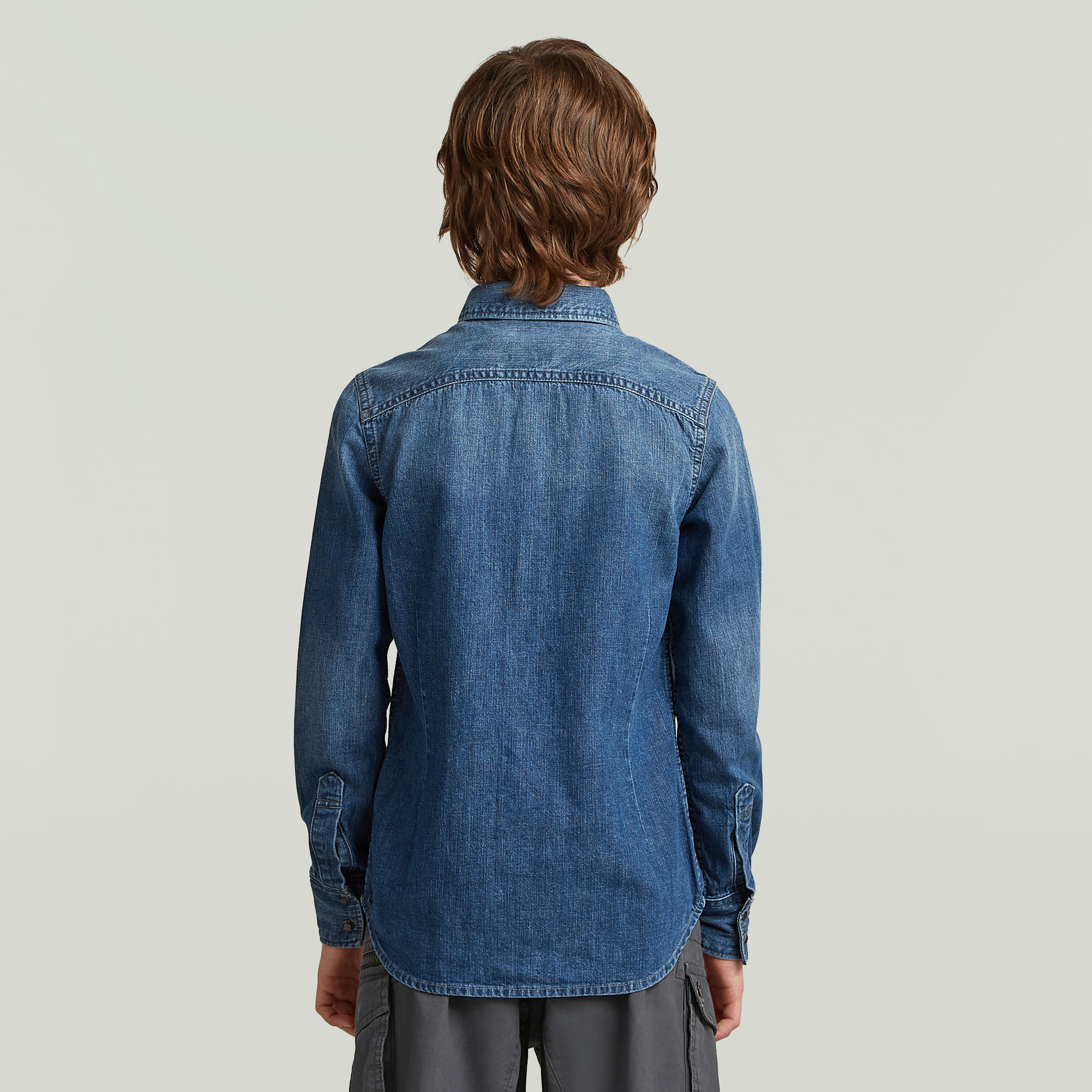 G-Star RAW Dakota Slim Overhemd Jongens Donkerblauw jongens