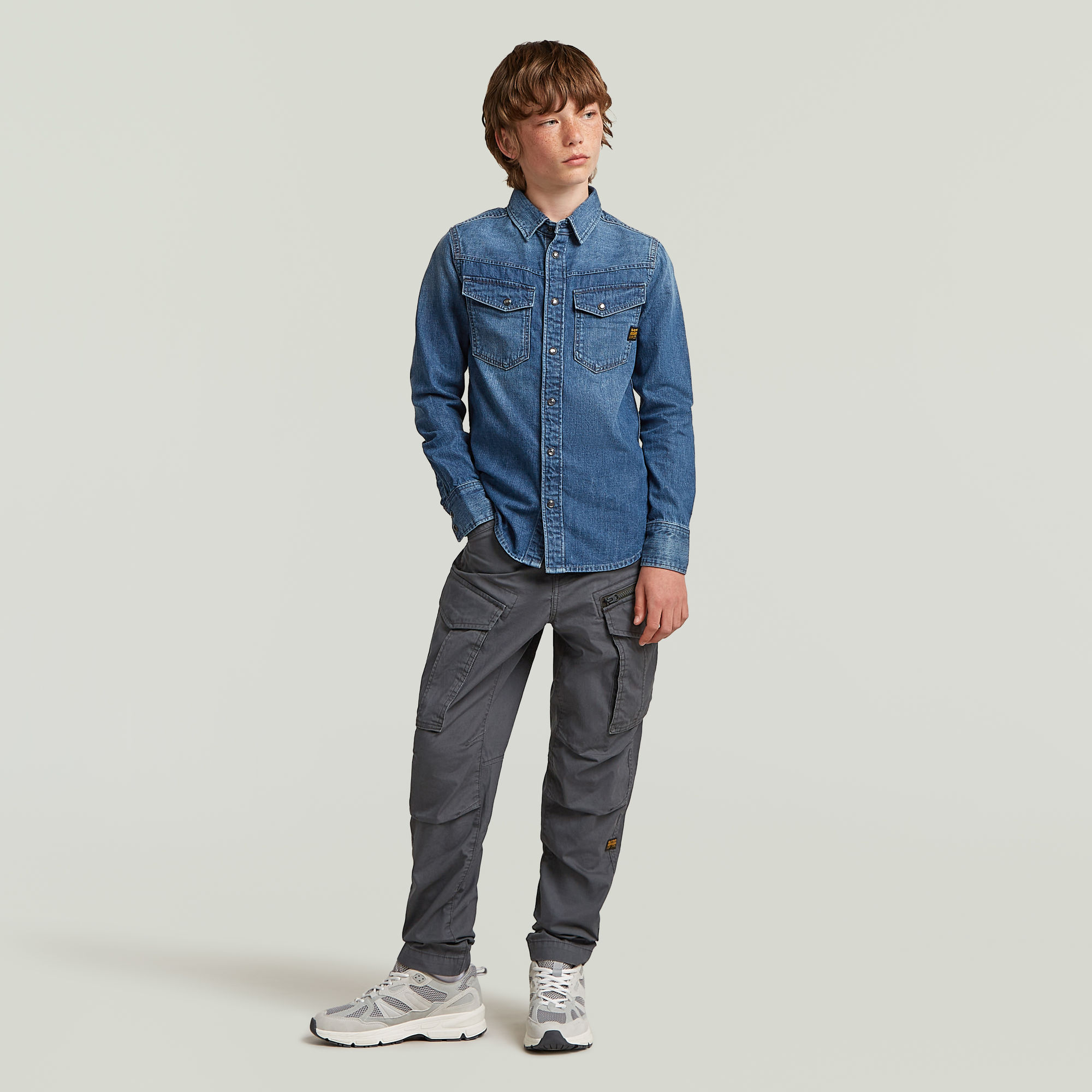 G-Star RAW Dakota Slim Overhemd Jongens Donkerblauw jongens