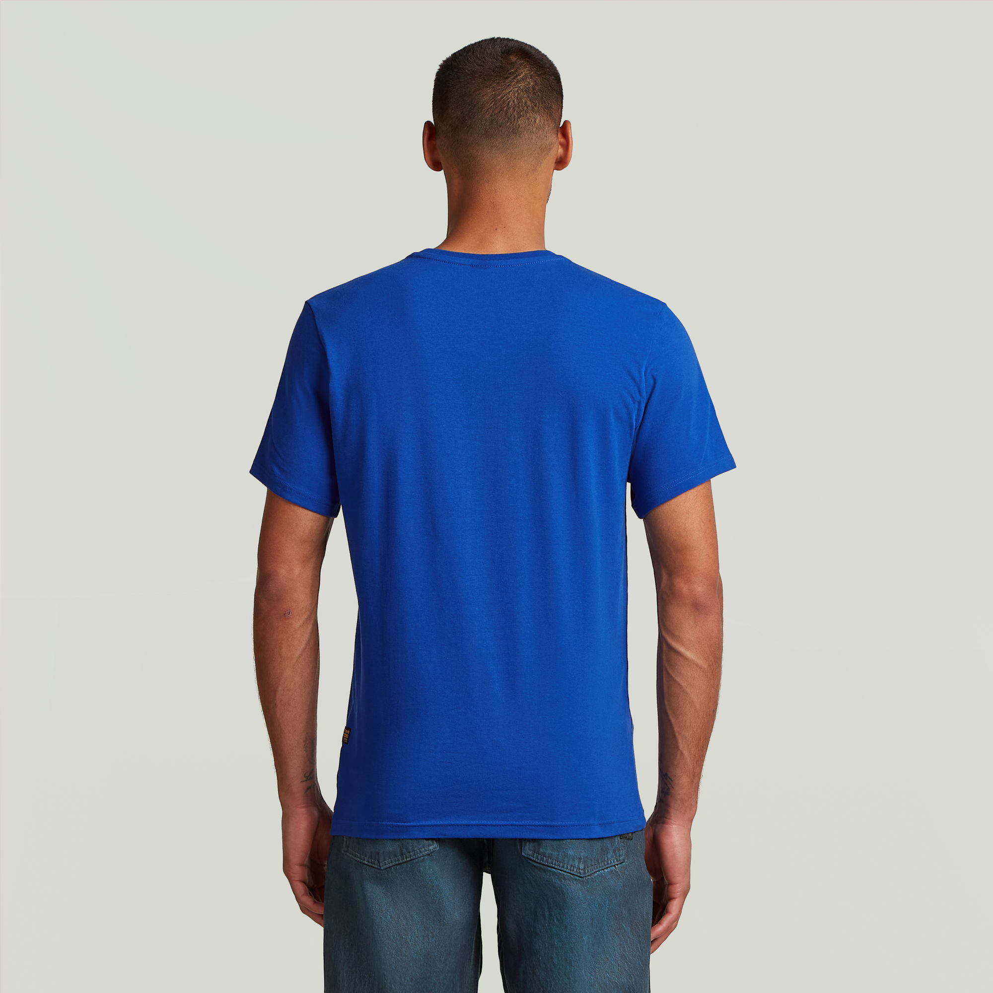 G-Star RAW Slim Base T-shirt Midden blauw Heren