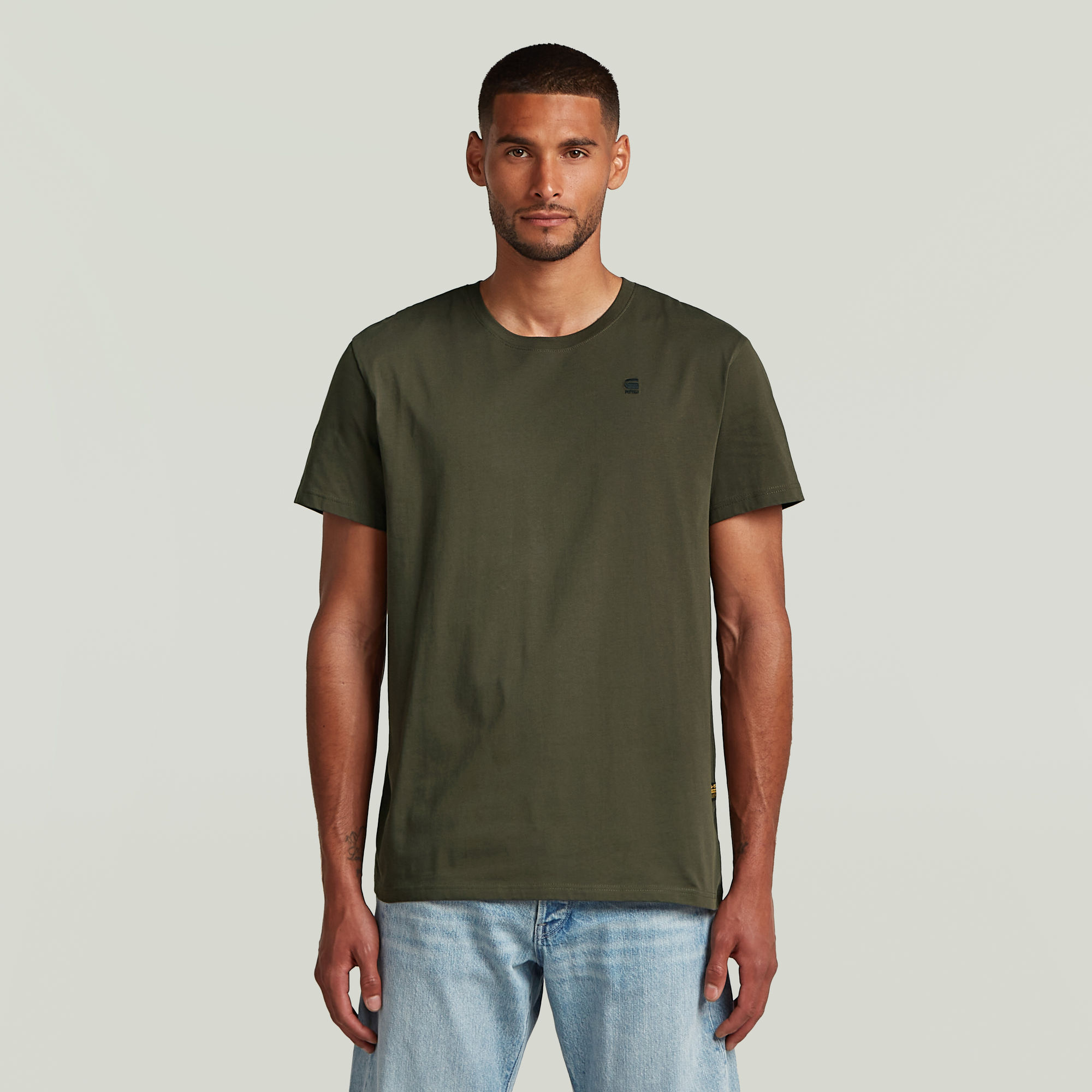 

Base-S Ribbed T-Shirt - Grey - Men