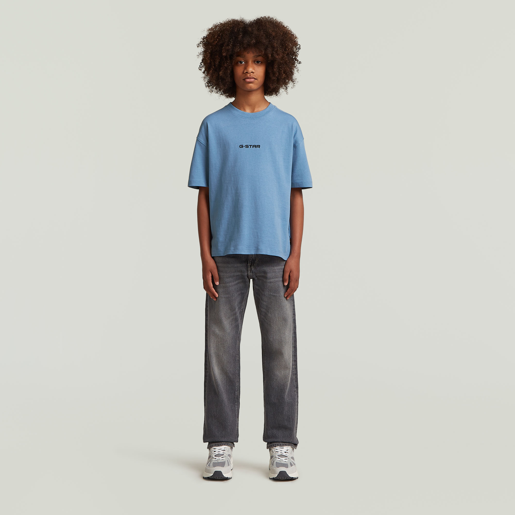 Thumbnail - Boys T-Shirt Boxy Utility - Mittelblau - jungen