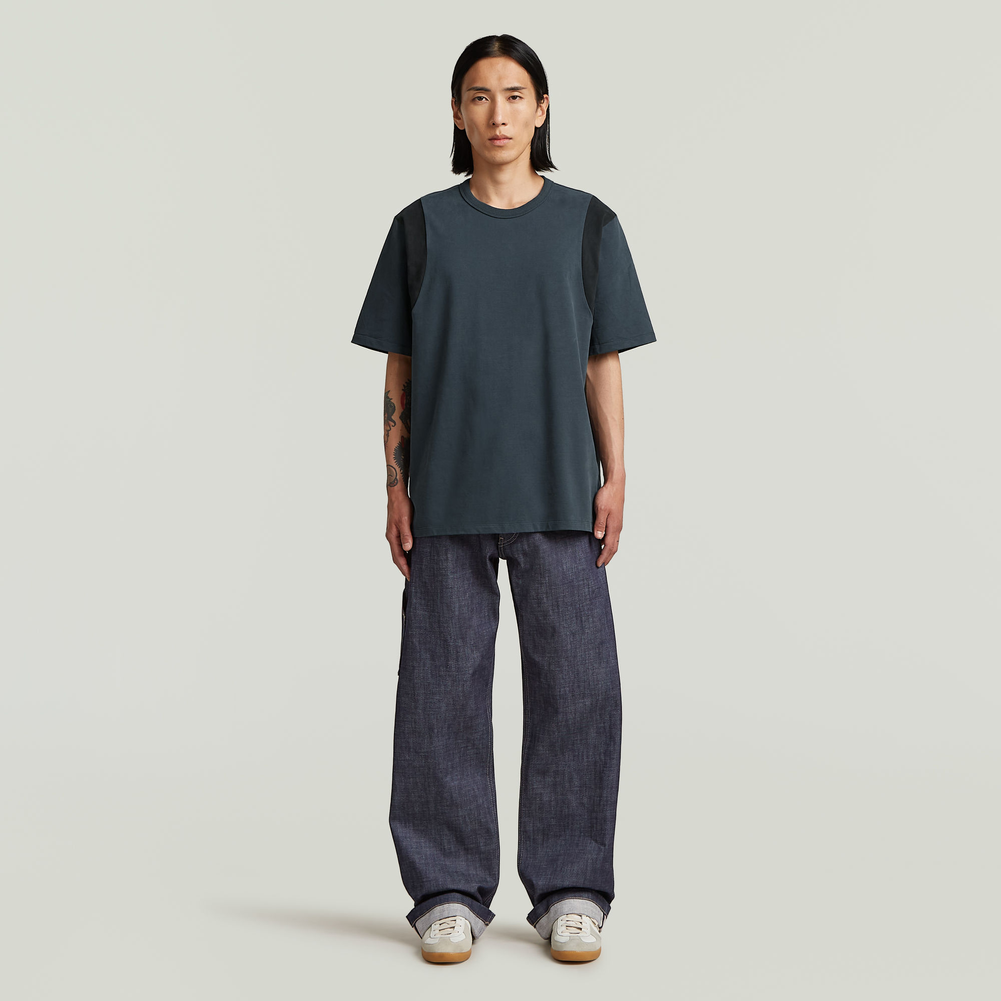 Thumbnail - MN Relaxed T-Shirt - Dunkelblau - Herren