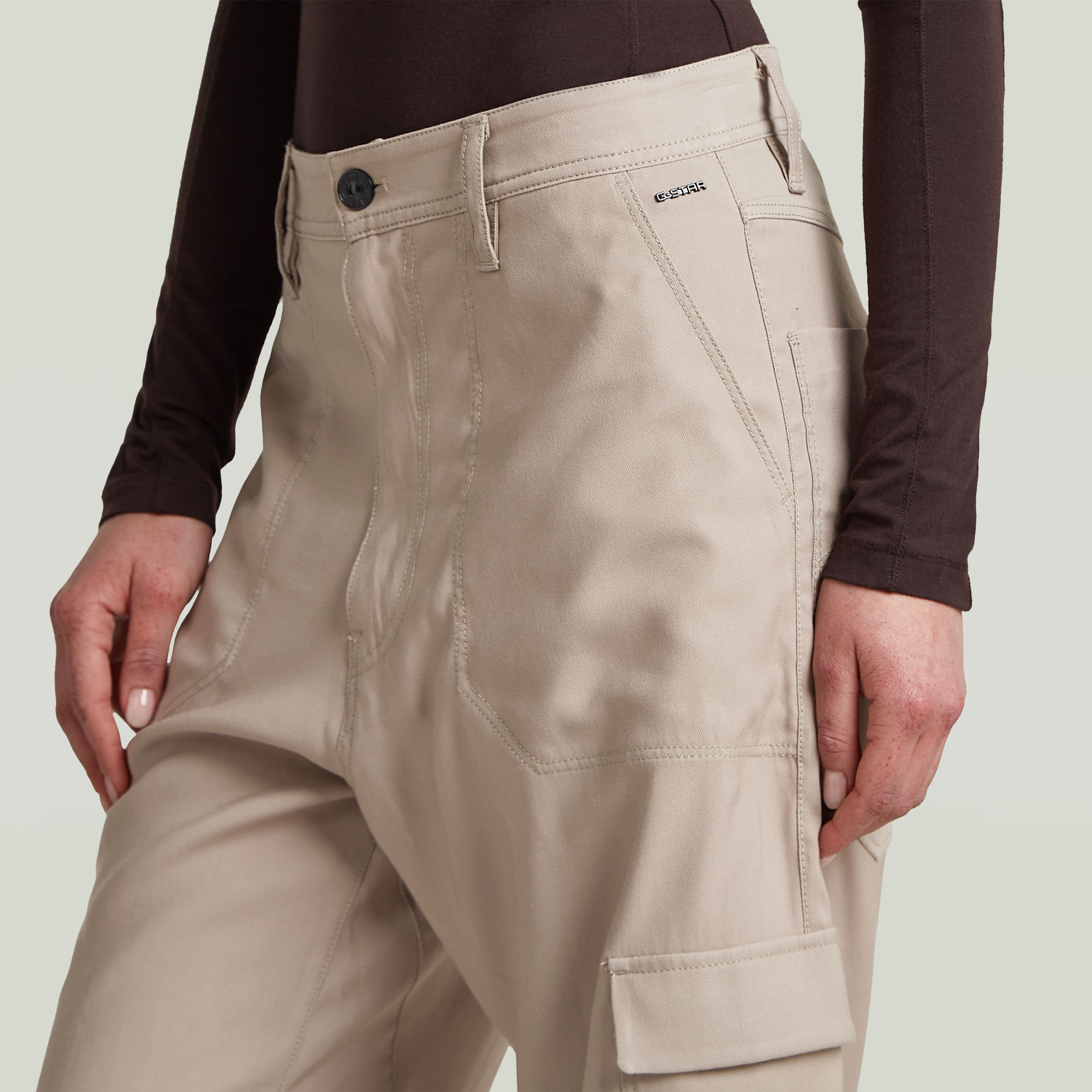 G-Star RAW Cargo 3D Boyfriend Broek Beige Dames