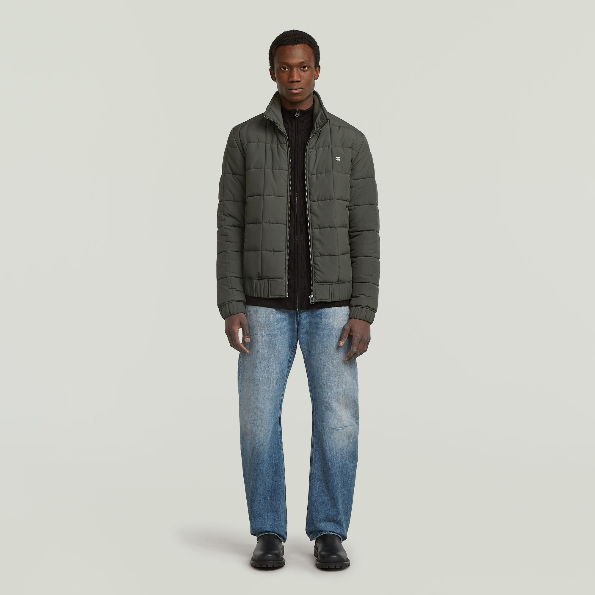 Thumbnail - Meefic Quilted Jacke - Grau - Herren