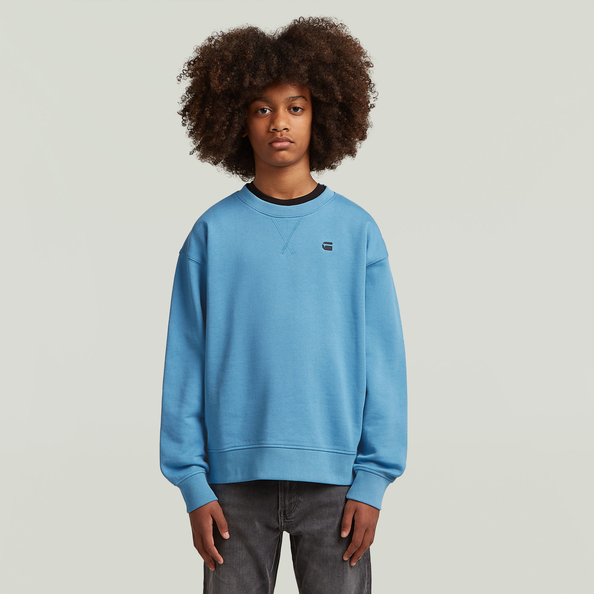 Boys Sweater Loose - Mittelblau - jungen
