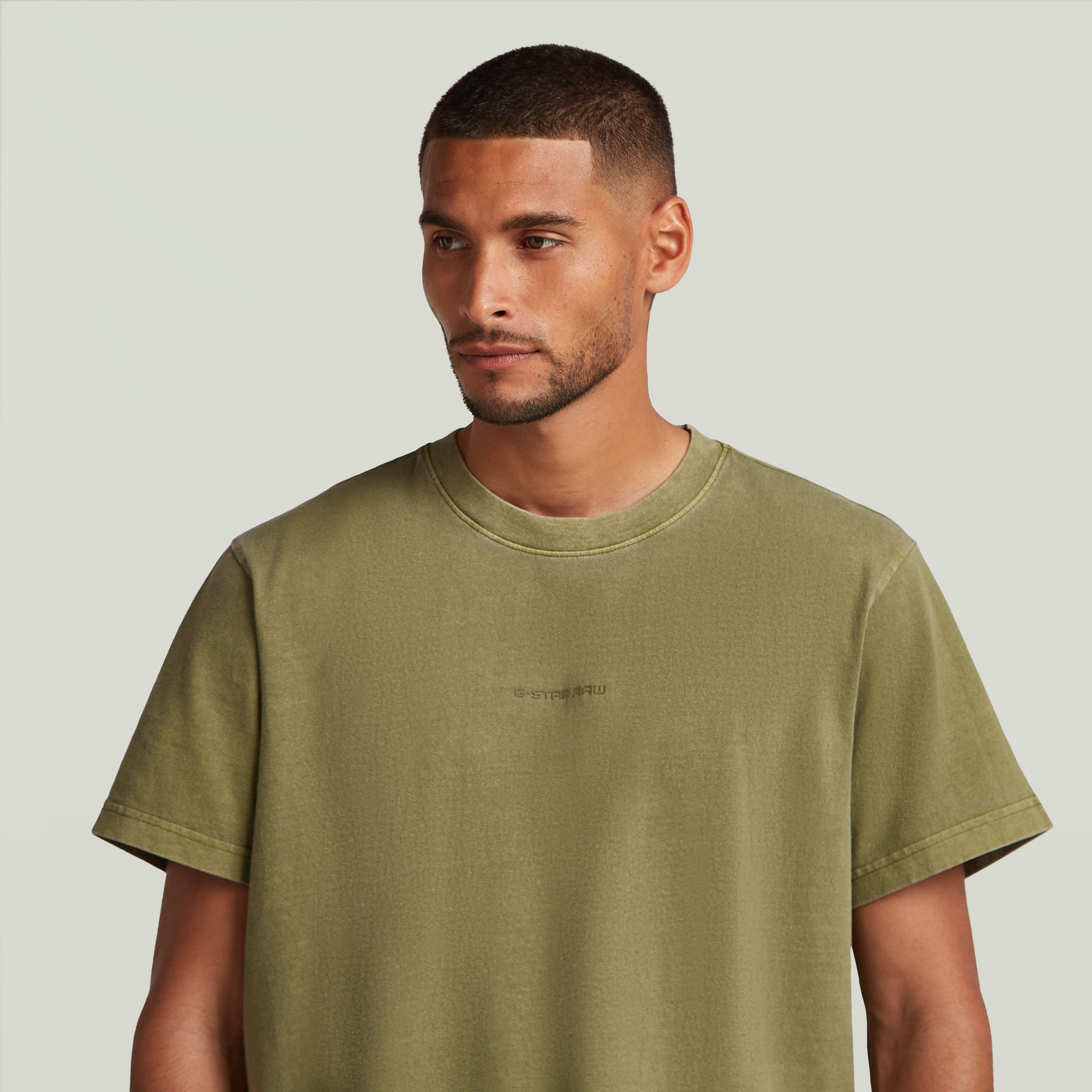 G-Star RAW Overdyed Center Chest T-shirt Groen Heren
