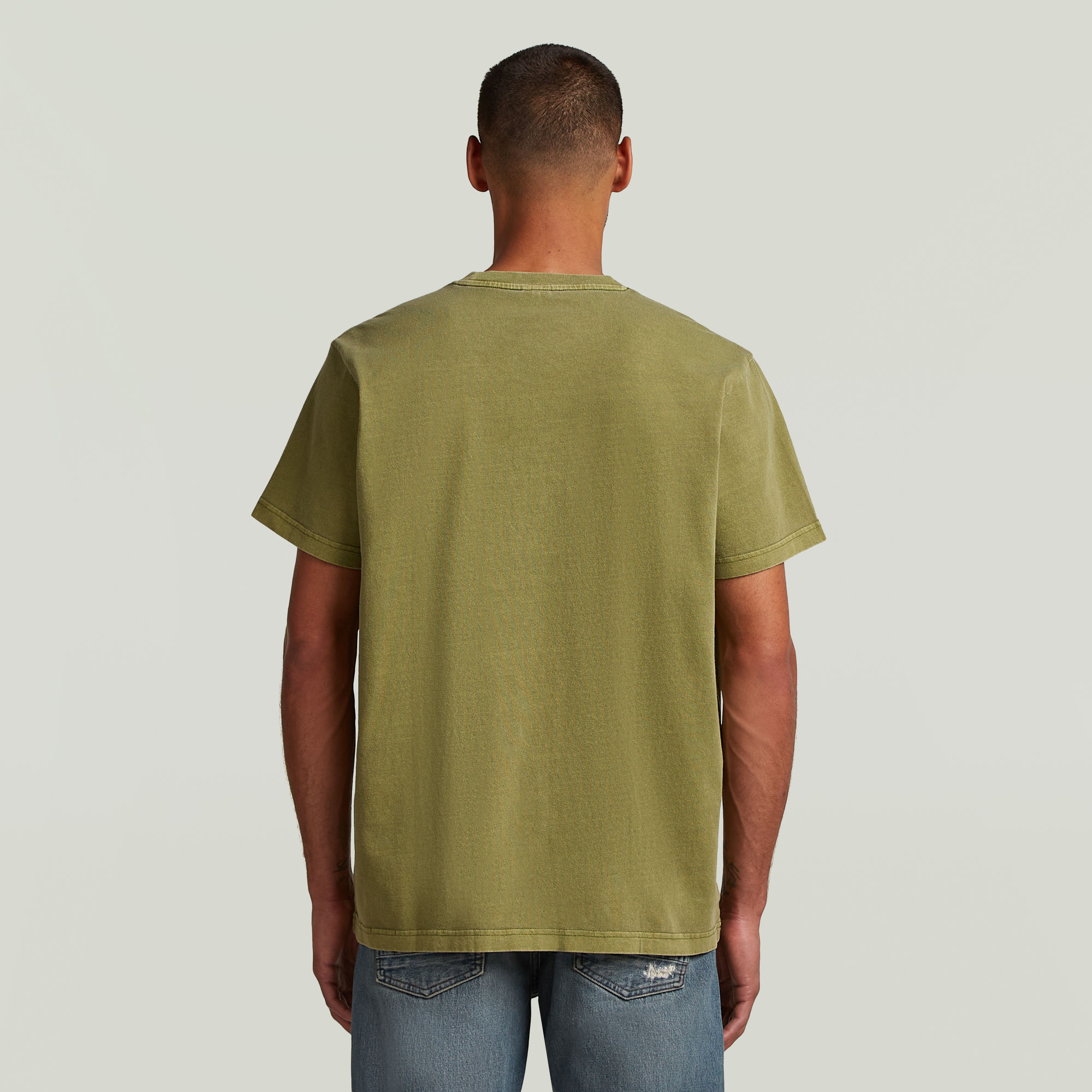G-Star RAW Overdyed Center Chest T-shirt Groen Heren